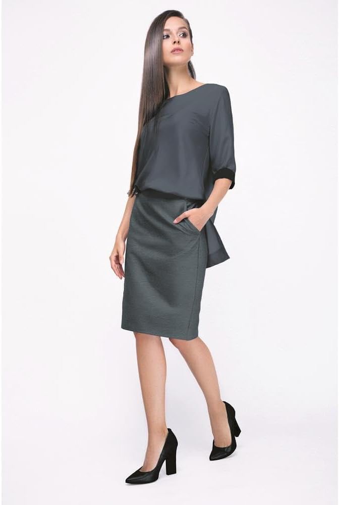 MAGAM-Stoffe Metallic Optik Kunstleder Polsterstoff Kleidung Taschen Meterware ab 50cm (01. Hell silber)