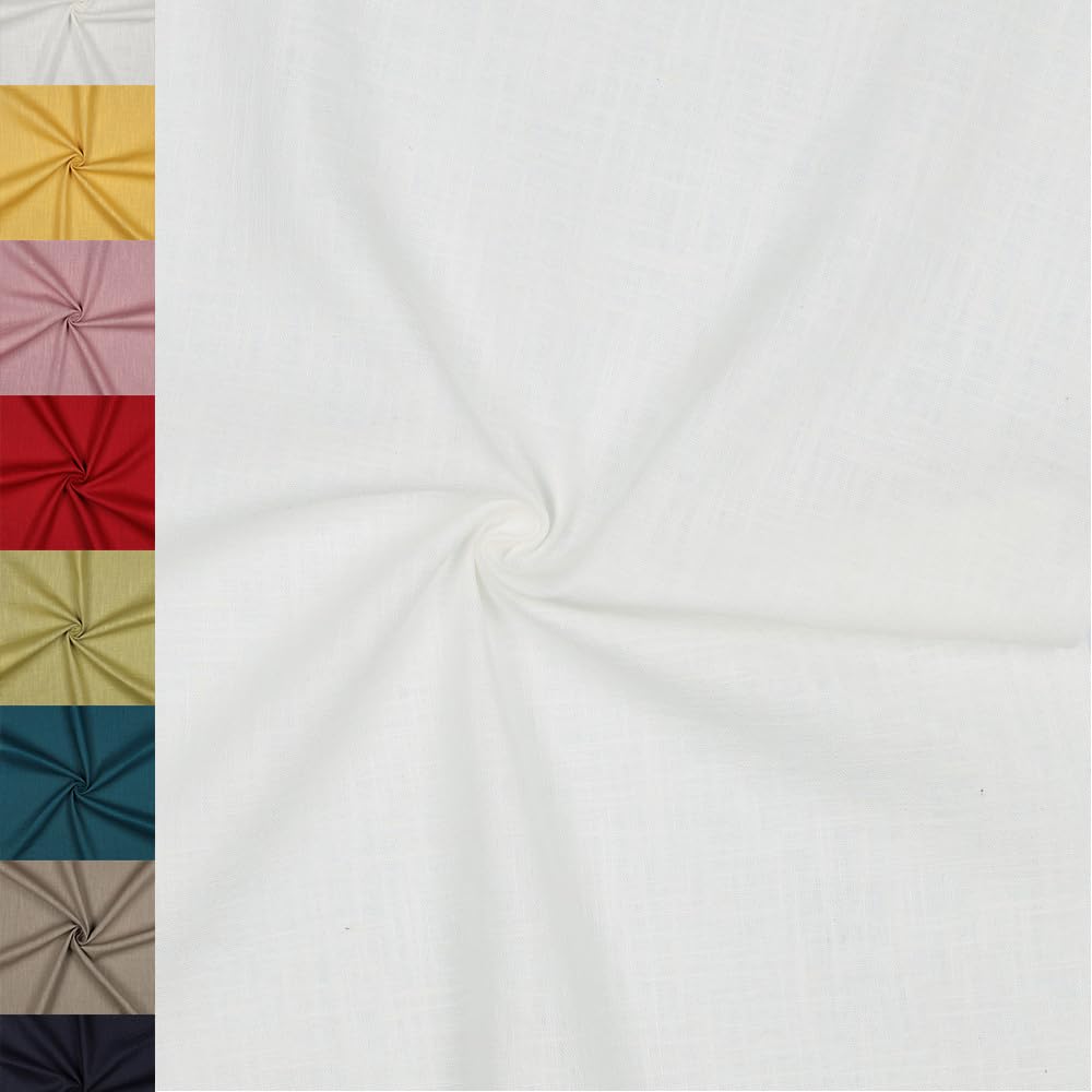 MAGAM-Stoffe Julia 100% Leinen Stoff uni Oeko-Tex Meterware 50cm (14. Helles beige)