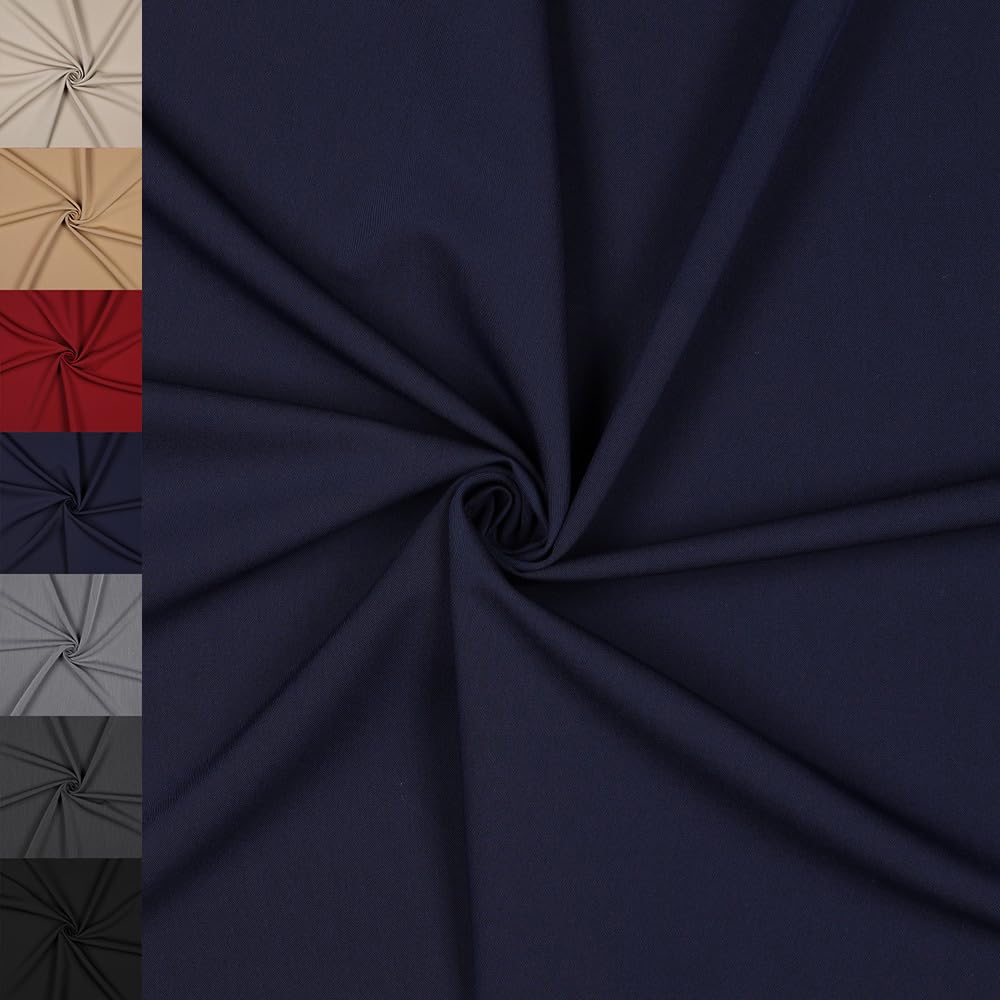 MAGAM-Stoffe Gabardine Modestoff Anzugstoff Hosen Kleider Mänteln Meterware ab 50cm (06. Dunkelgrau meliert)