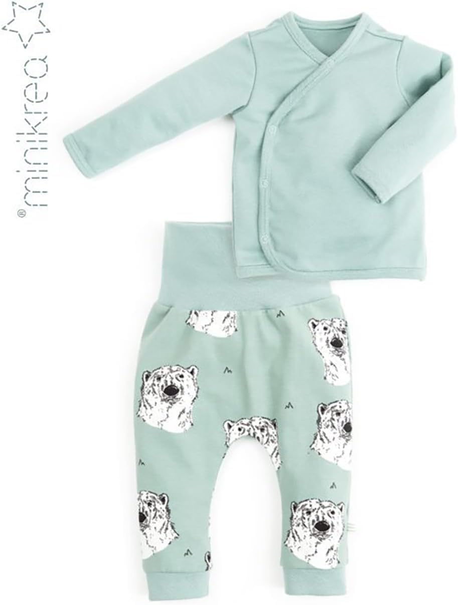 MAGAM-Stoffe Baby Set mit Lätzchen Schnittmuster Neugeborene und Babys inkl. Aufnäher Enno