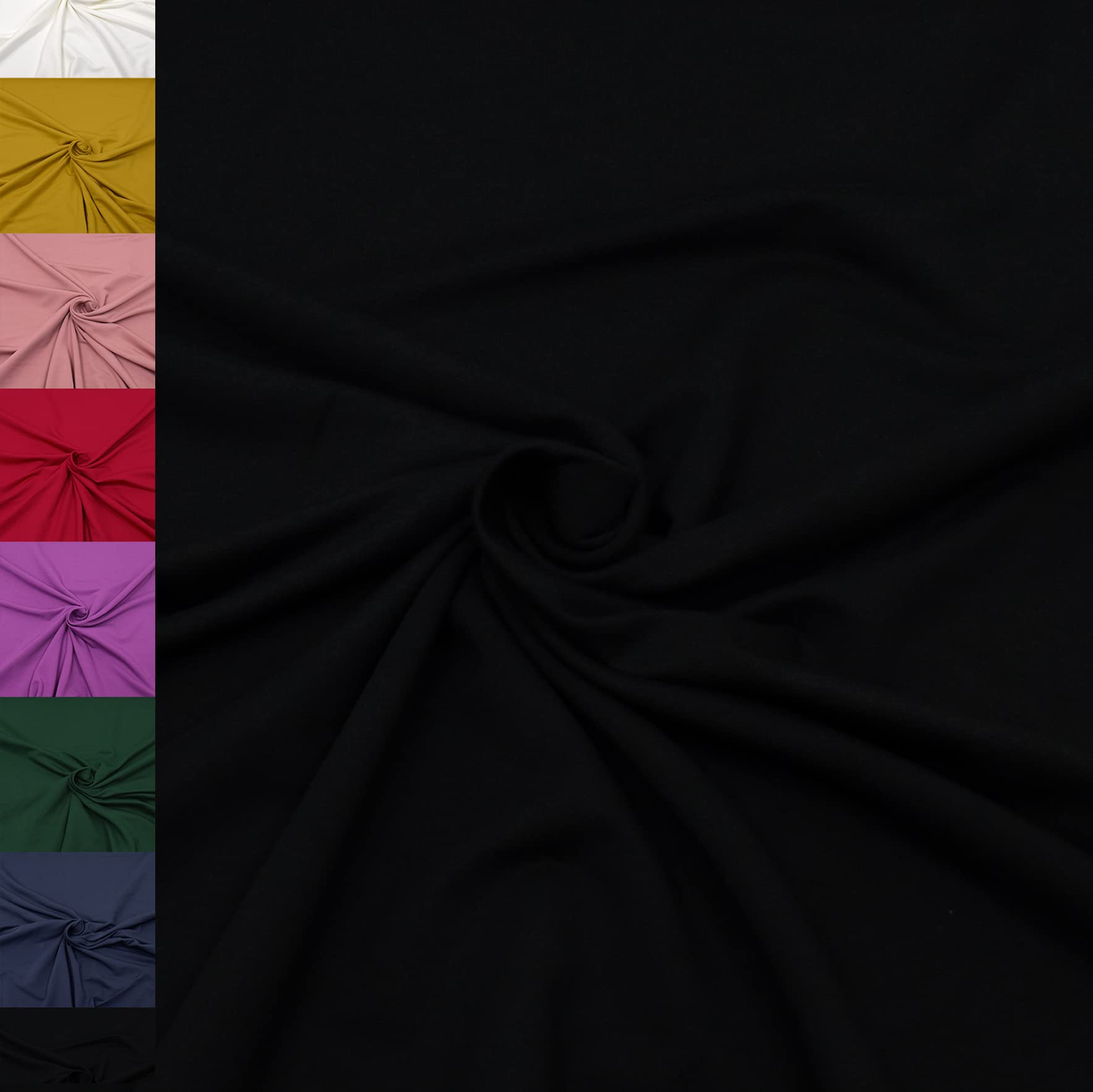 MAGAM-Stoffe Finn Jersey Stoff uni Oeko-Tex Meterware 50cm (29. Dunkelgrau)