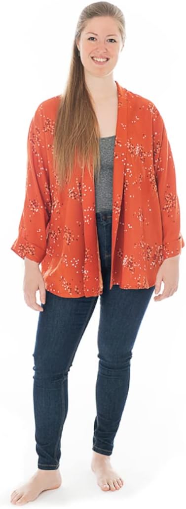 MAGAM-Stoffe Kimono Schnittmuster Frauen inkl. Aufnäher Enno