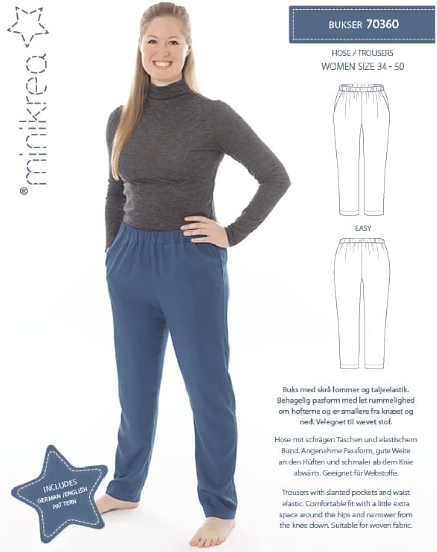 MAGAM-Stoffe Jogging-Hose Schnittmuster Frauen inkl. Aufnäher Enno