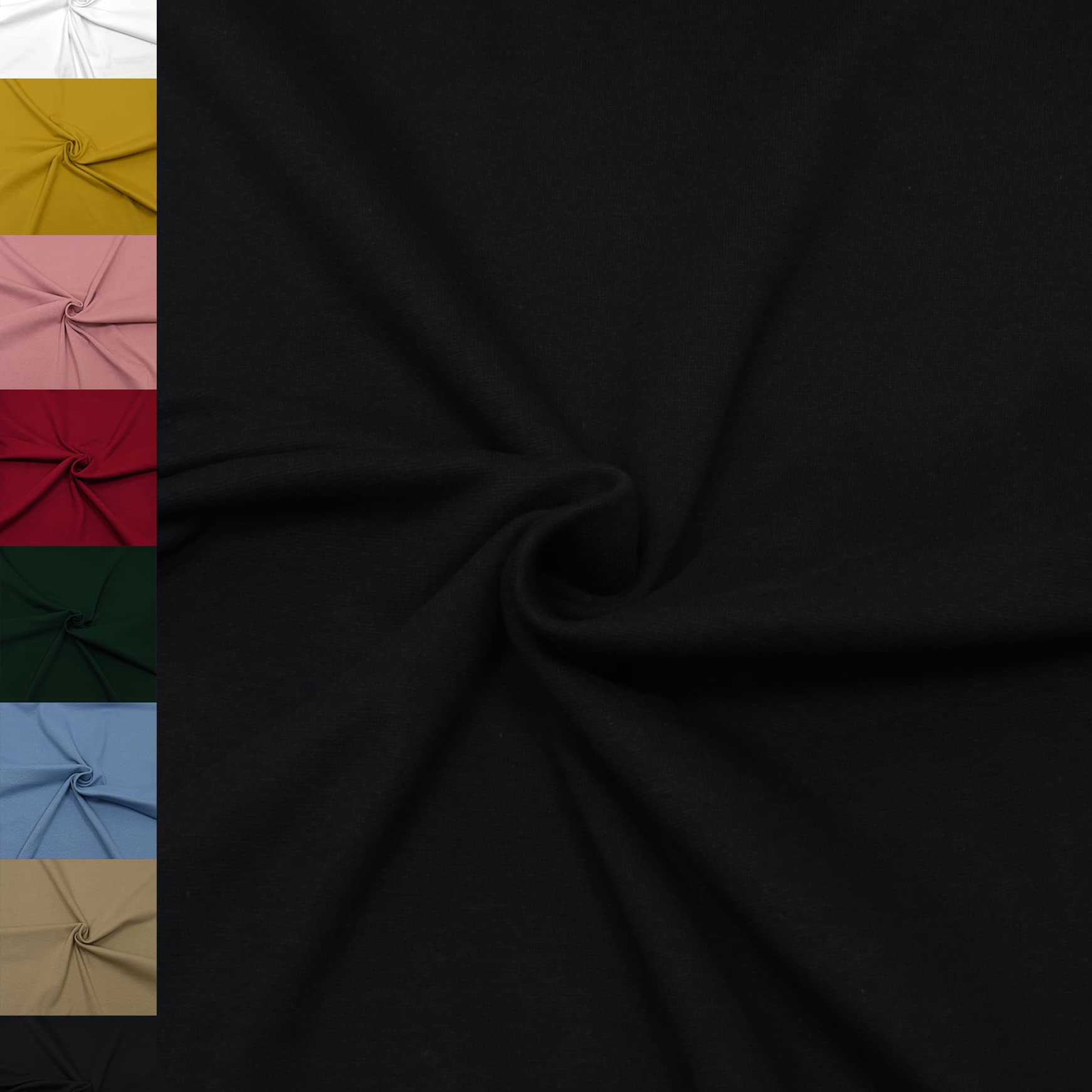 MAGAM-Stoffe Noah Bündchenstoff Feinstrick uni Oeko-Tex Meterware 50cm (18. Aqua türkis)