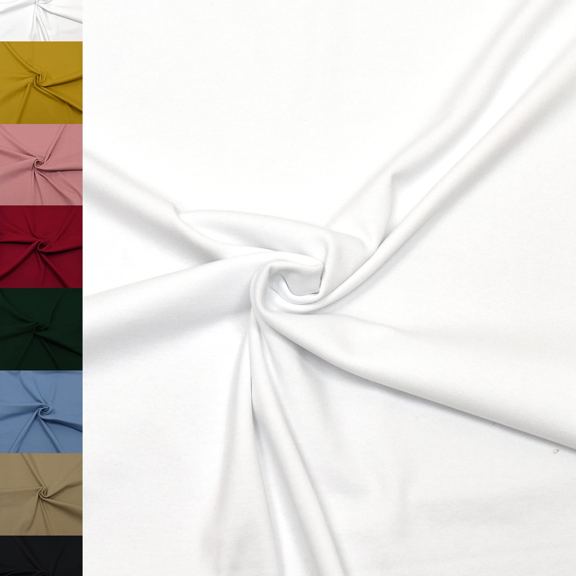 MAGAM-Stoffe Noah Bündchenstoff Feinstrick uni Oeko-Tex Meterware 50cm (18. Aqua türkis)