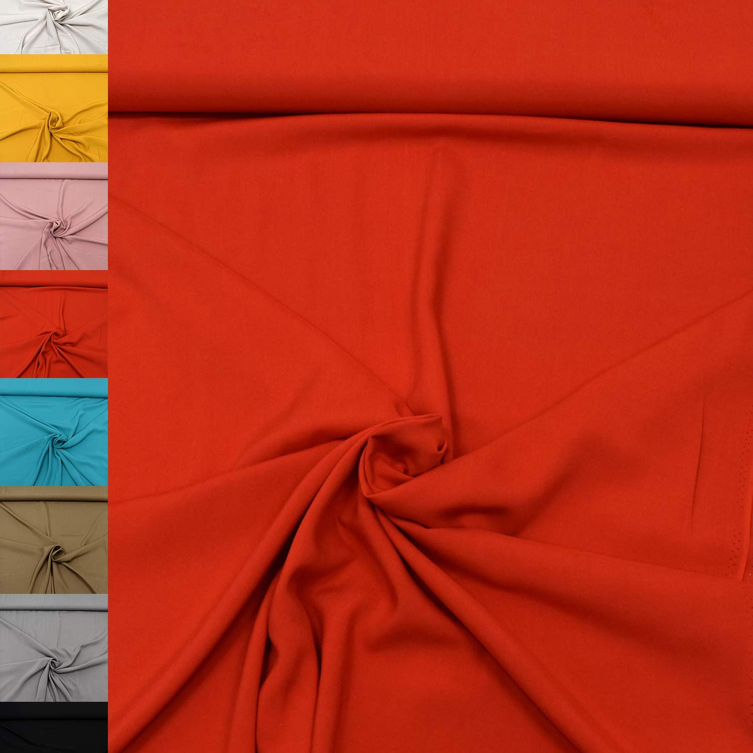 MAGAM-Stoffe Andrea Viskosestoff 100% Viskose uni Oeko-Tex Meterware 50cm (18. Lachs)