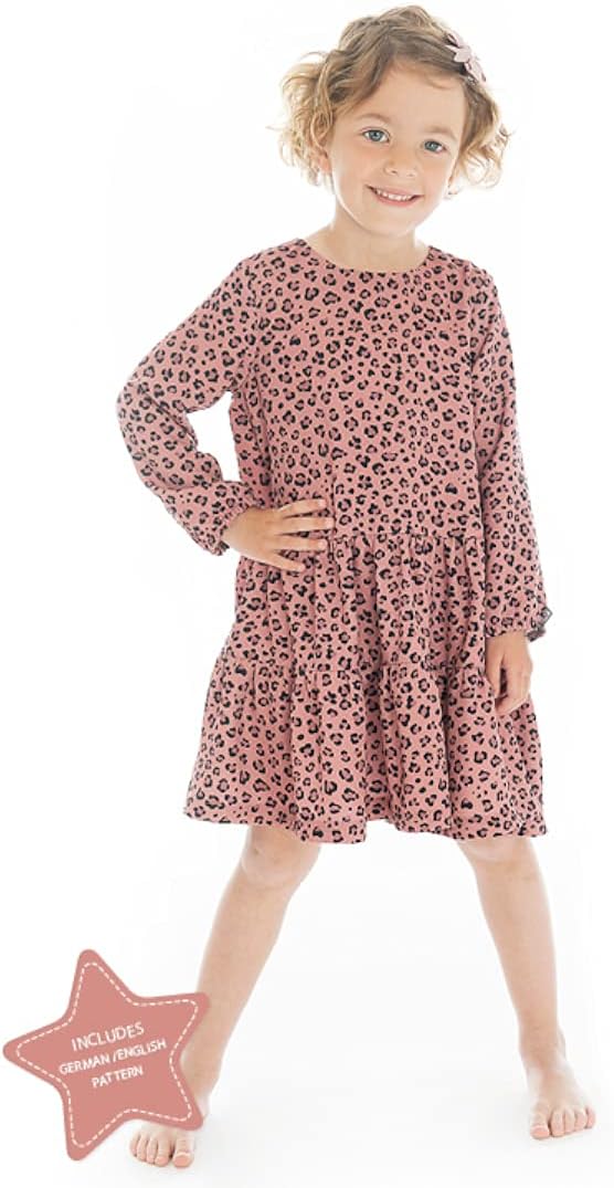 MAGAM-Stoffe T-Shirt Kleid Schnittmuster Kinder inkl. Aufnäher Enno