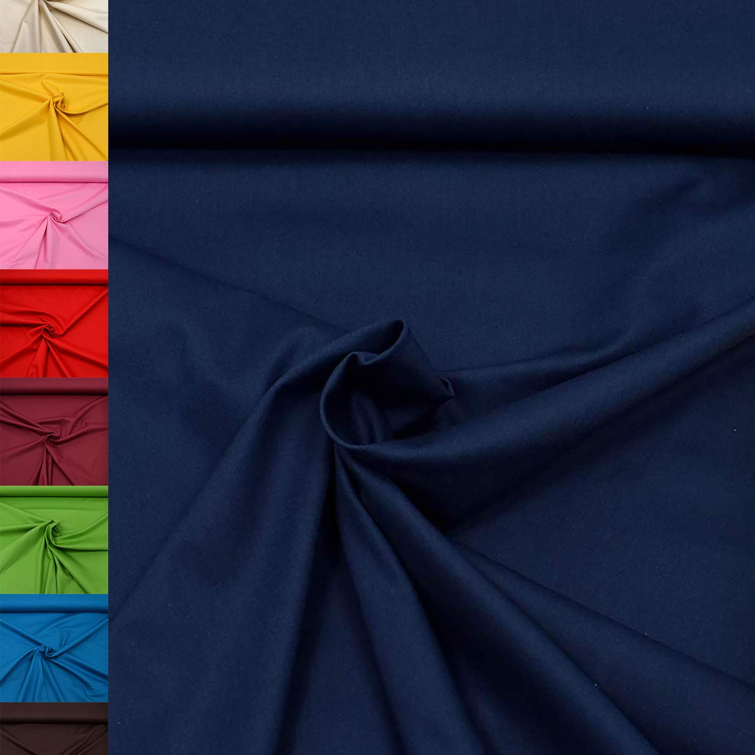 MAGAM-Stoffe Sophie Baumwollstoff Uni 100% Baumwolle Oeko-Tex Meterware 50cm (11. Rosenholz)