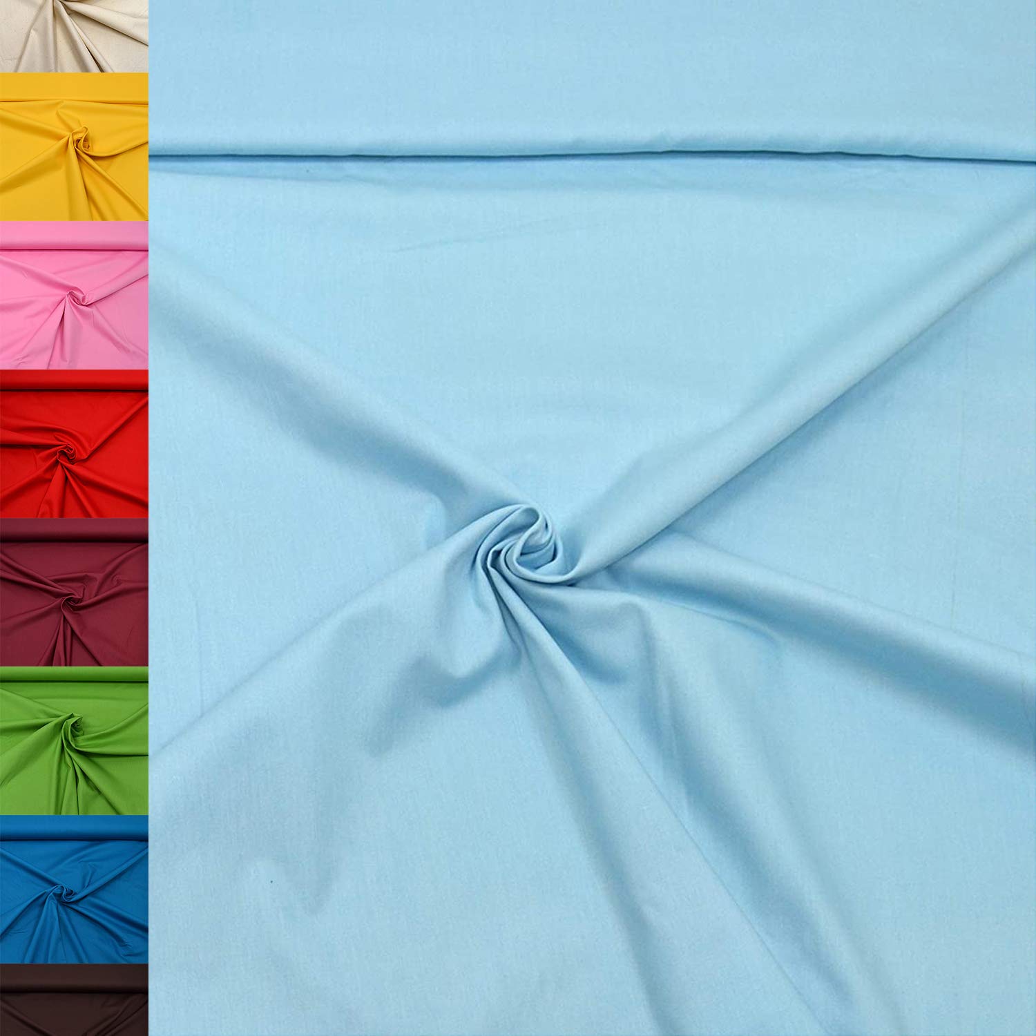 MAGAM-Stoffe Sophie Baumwollstoff Uni 100% Baumwolle Oeko-Tex Meterware 50cm (11. Rosenholz)