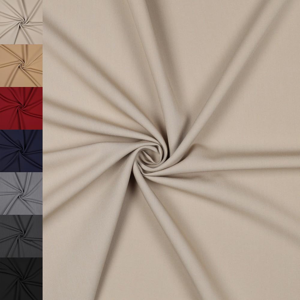 MAGAM-Stoffe Gabardine Modestoff Anzugstoff Hosen Kleider Mänteln Meterware ab 50cm (06. Dunkelgrau meliert)