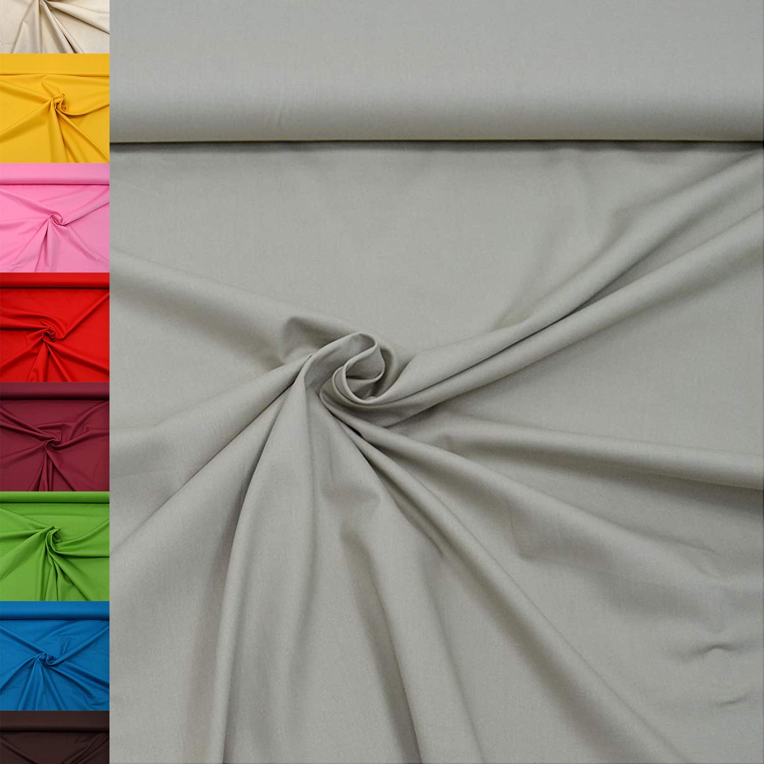 MAGAM-Stoffe Sophie Baumwollstoff Uni 100% Baumwolle Oeko-Tex Meterware 50cm (11. Rosenholz)