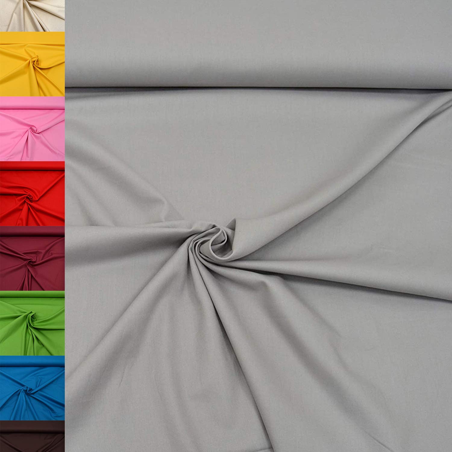 MAGAM-Stoffe Sophie Baumwollstoff Uni 100% Baumwolle Oeko-Tex Meterware 50cm (11. Rosenholz)