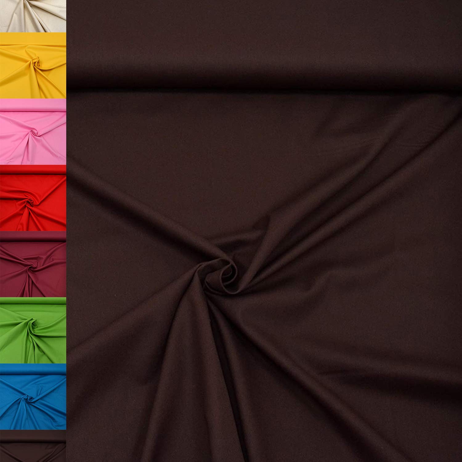 MAGAM-Stoffe Sophie Baumwollstoff Uni 100% Baumwolle Oeko-Tex Meterware 50cm (11. Rosenholz)