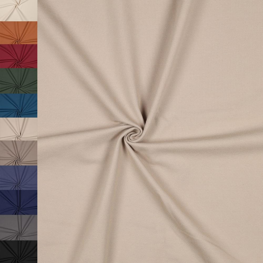 MAGAM-Stoffe Jonas Stretchjeans uni Denim Jeansstoff OEKO-TEX Meterware 50cm (01. Natur weiß)