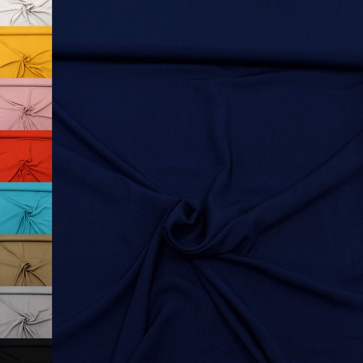 MAGAM-Stoffe Andrea Viskosestoff 100% Viskose uni Oeko-Tex Meterware 50cm (18. Lachs)