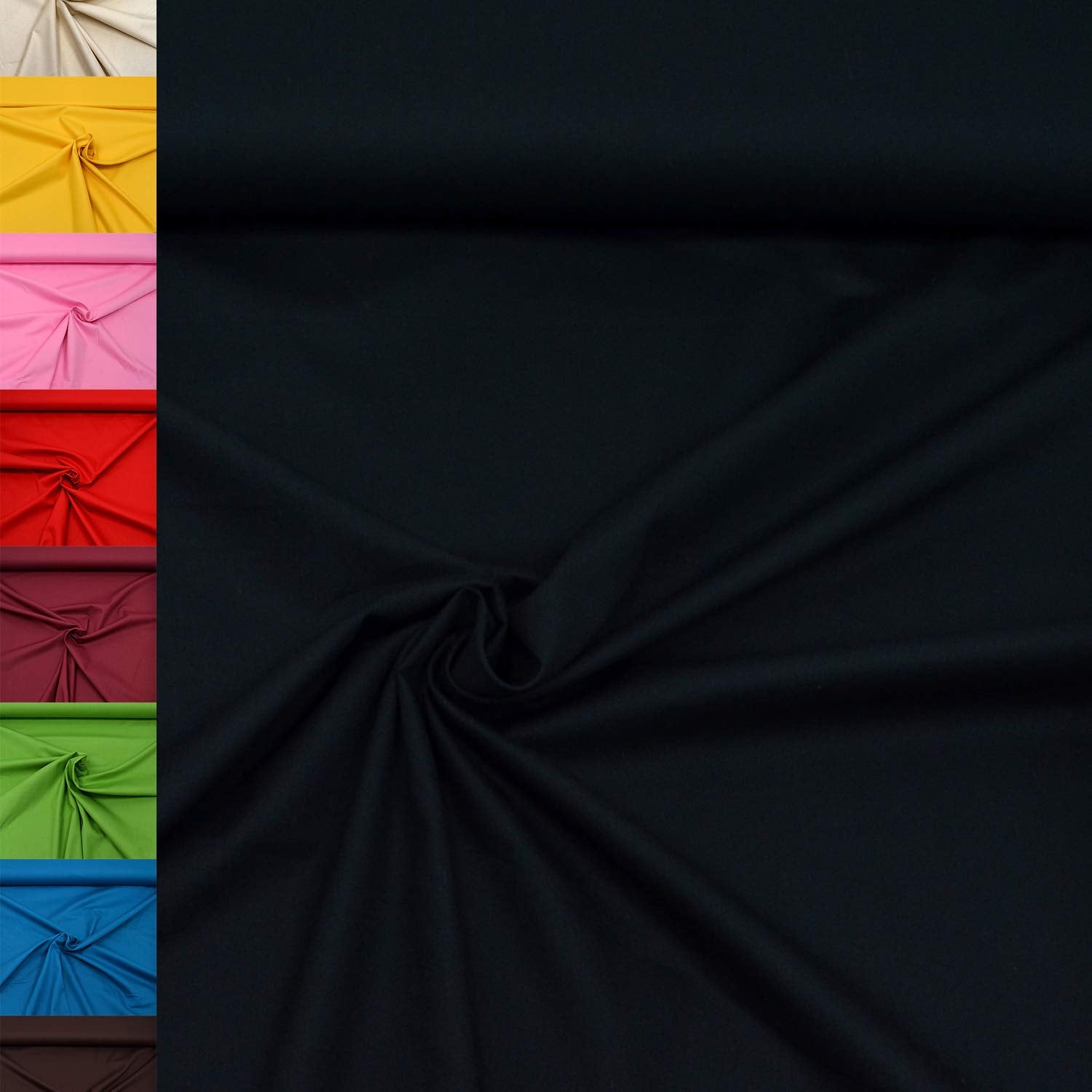 MAGAM-Stoffe Sophie Baumwollstoff Uni 100% Baumwolle Oeko-Tex Meterware 50cm (11. Rosenholz)