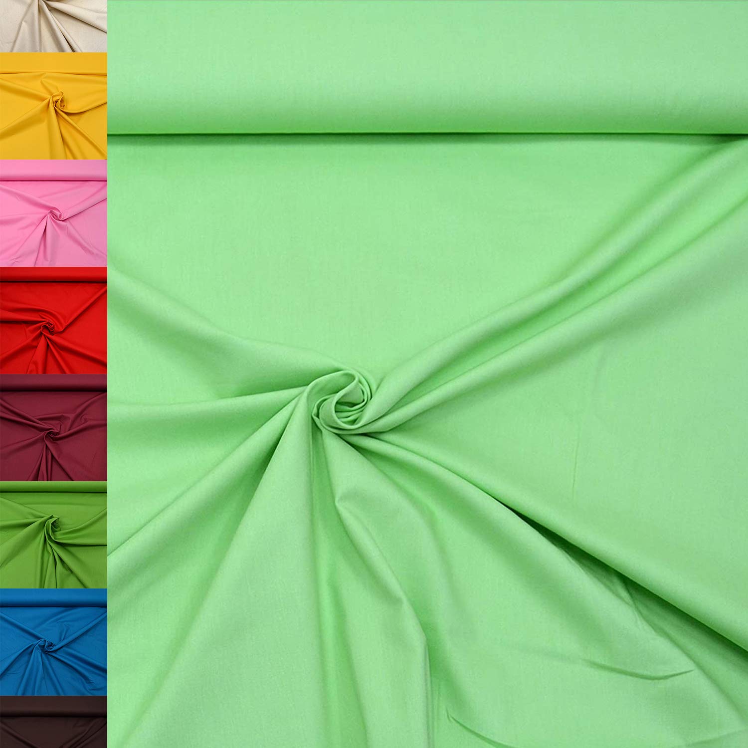 MAGAM-Stoffe Sophie Baumwollstoff Uni 100% Baumwolle Oeko-Tex Meterware 50cm (11. Rosenholz)