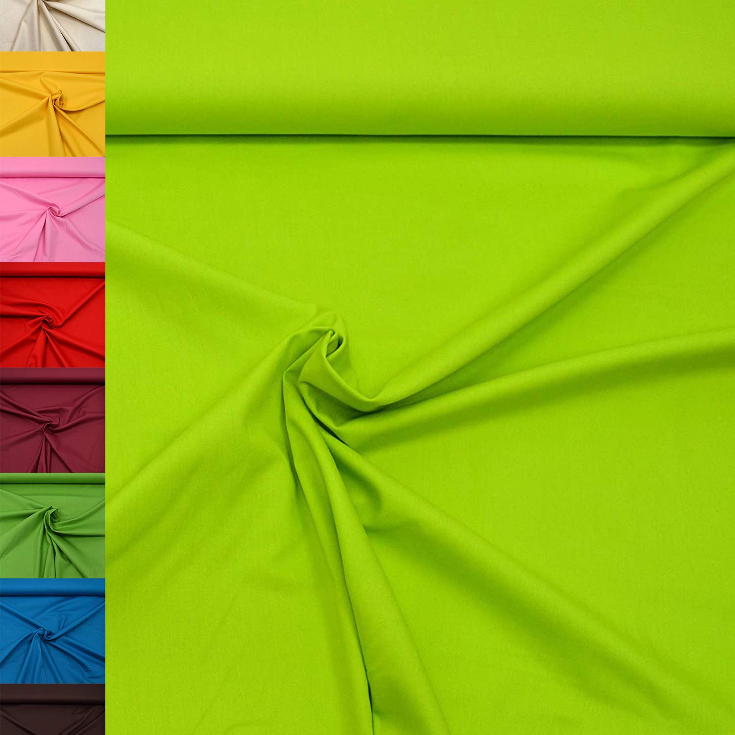 MAGAM-Stoffe Sophie Baumwollstoff Uni 100% Baumwolle Oeko-Tex Meterware 50cm (11. Rosenholz)