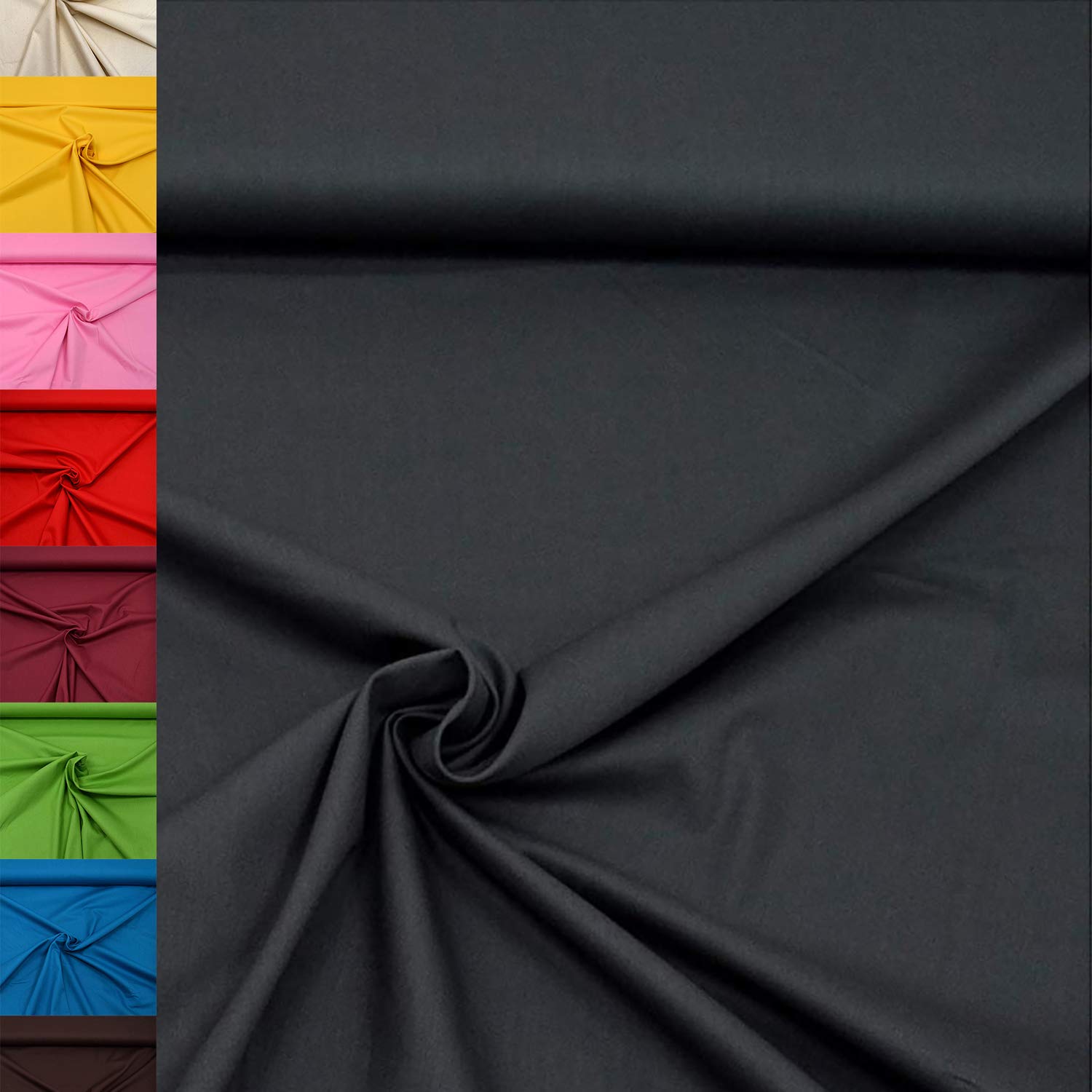 MAGAM-Stoffe Sophie Baumwollstoff Uni 100% Baumwolle Oeko-Tex Meterware 50cm (11. Rosenholz)