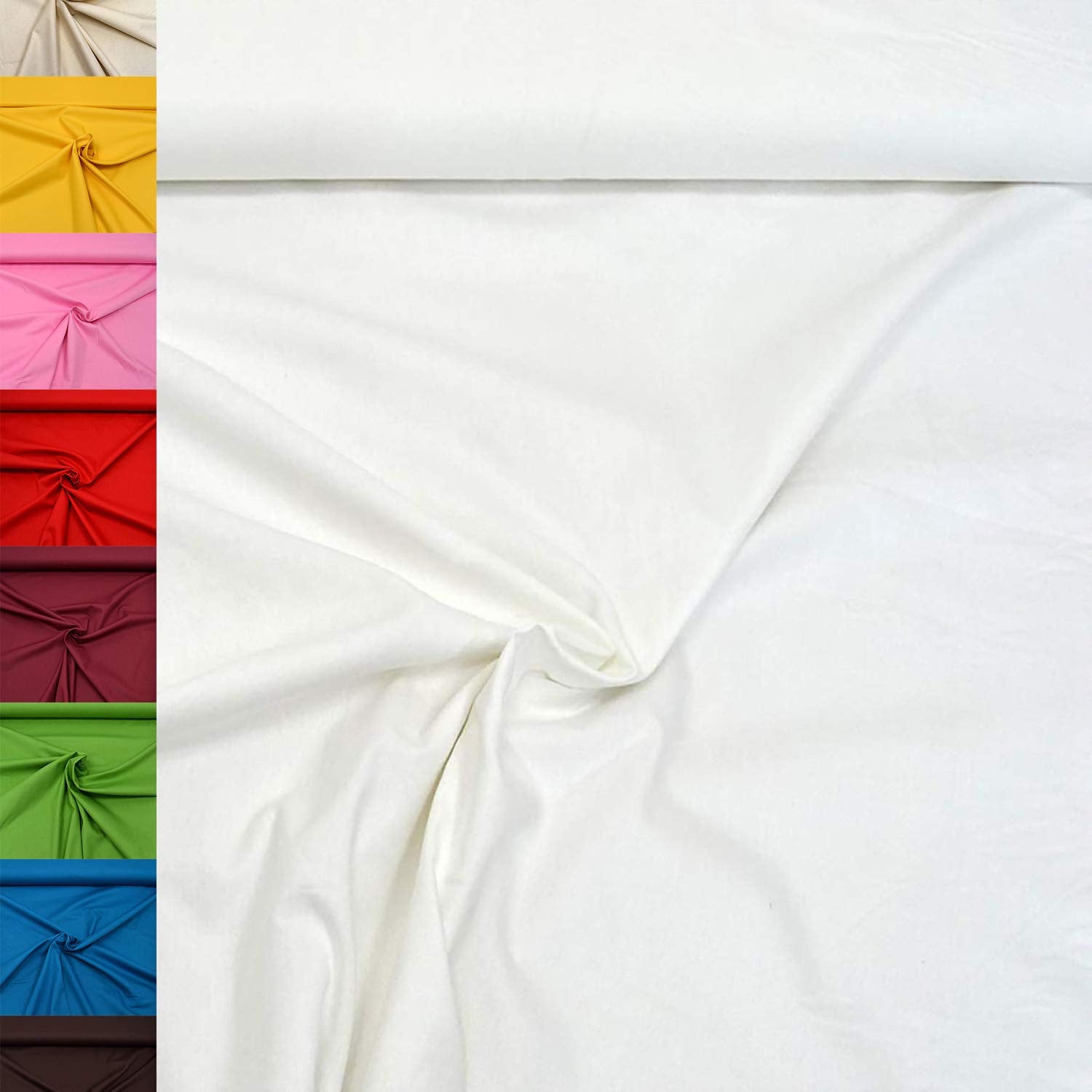 MAGAM-Stoffe Sophie Baumwollstoff Uni 100% Baumwolle Oeko-Tex Meterware 50cm (11. Rosenholz)