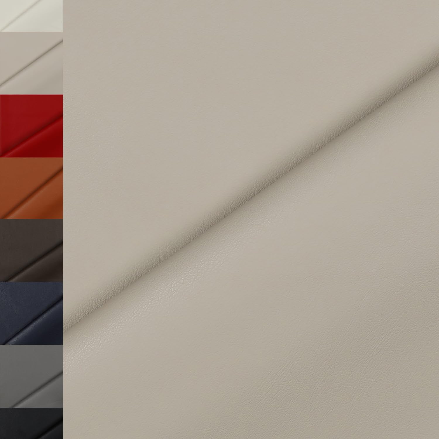 MAGAM-Stoffe Anton Kunstleder Polsterstoff Kleidung Taschen Meterware ab 50cm (Natur)