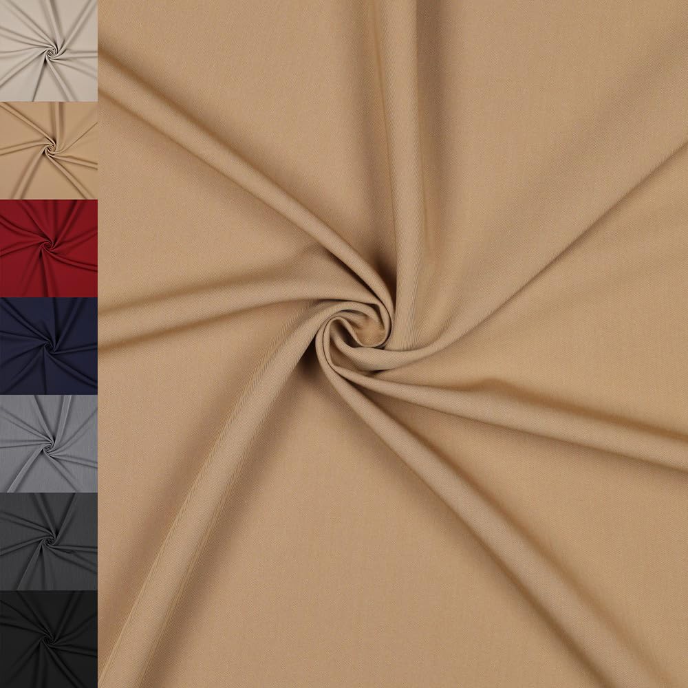 MAGAM-Stoffe Gabardine Modestoff Anzugstoff Hosen Kleider Mänteln Meterware ab 50cm (06. Dunkelgrau meliert)