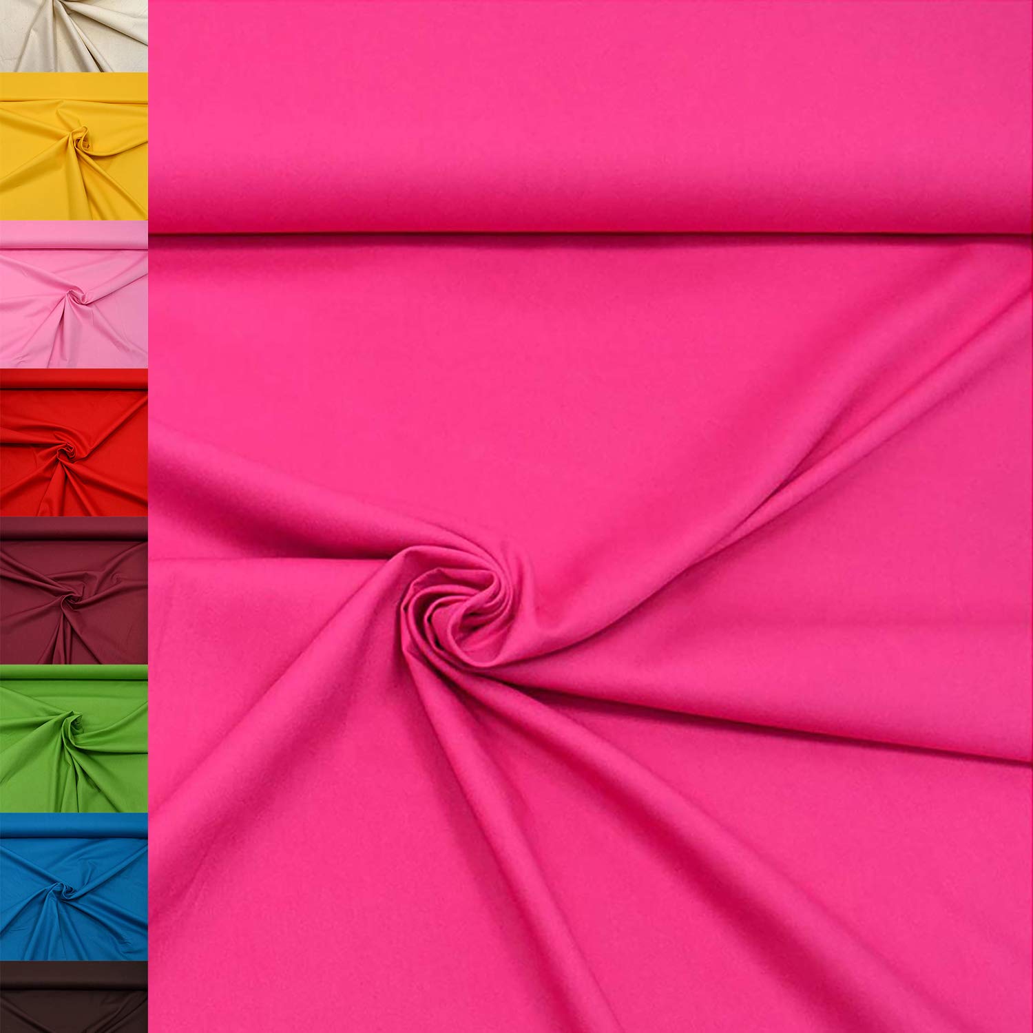 MAGAM-Stoffe Sophie Baumwollstoff Uni 100% Baumwolle Oeko-Tex Meterware 50cm (11. Rosenholz)