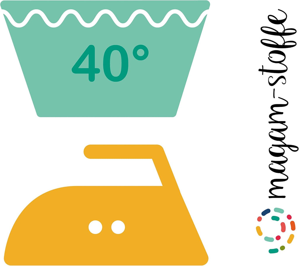 MAGAM-Stoffe Emma Blumen Baumwollstoff ÖKO-TEX Meterware ab 50cm (Marienkäfer)