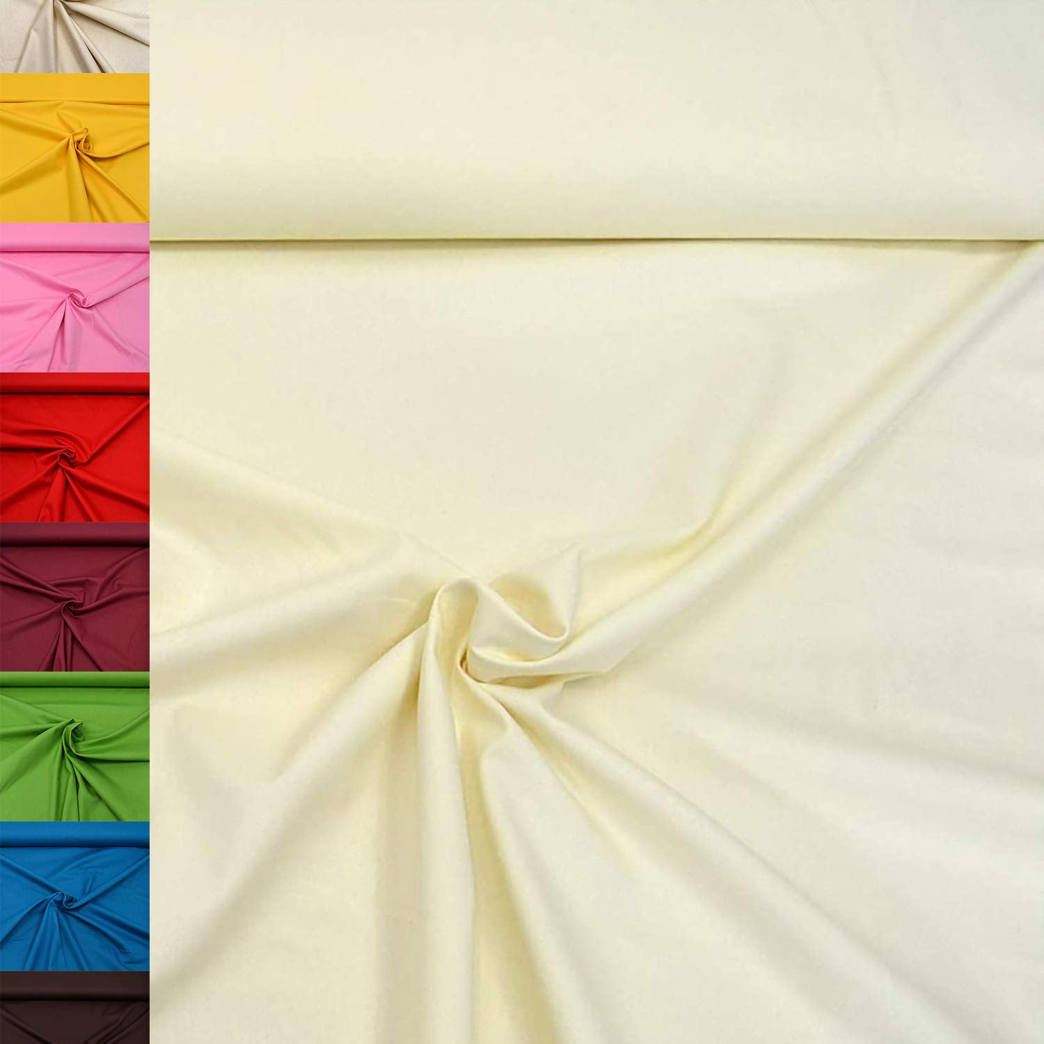 MAGAM-Stoffe Sophie Baumwollstoff Uni 100% Baumwolle Oeko-Tex Meterware 50cm (11. Rosenholz)