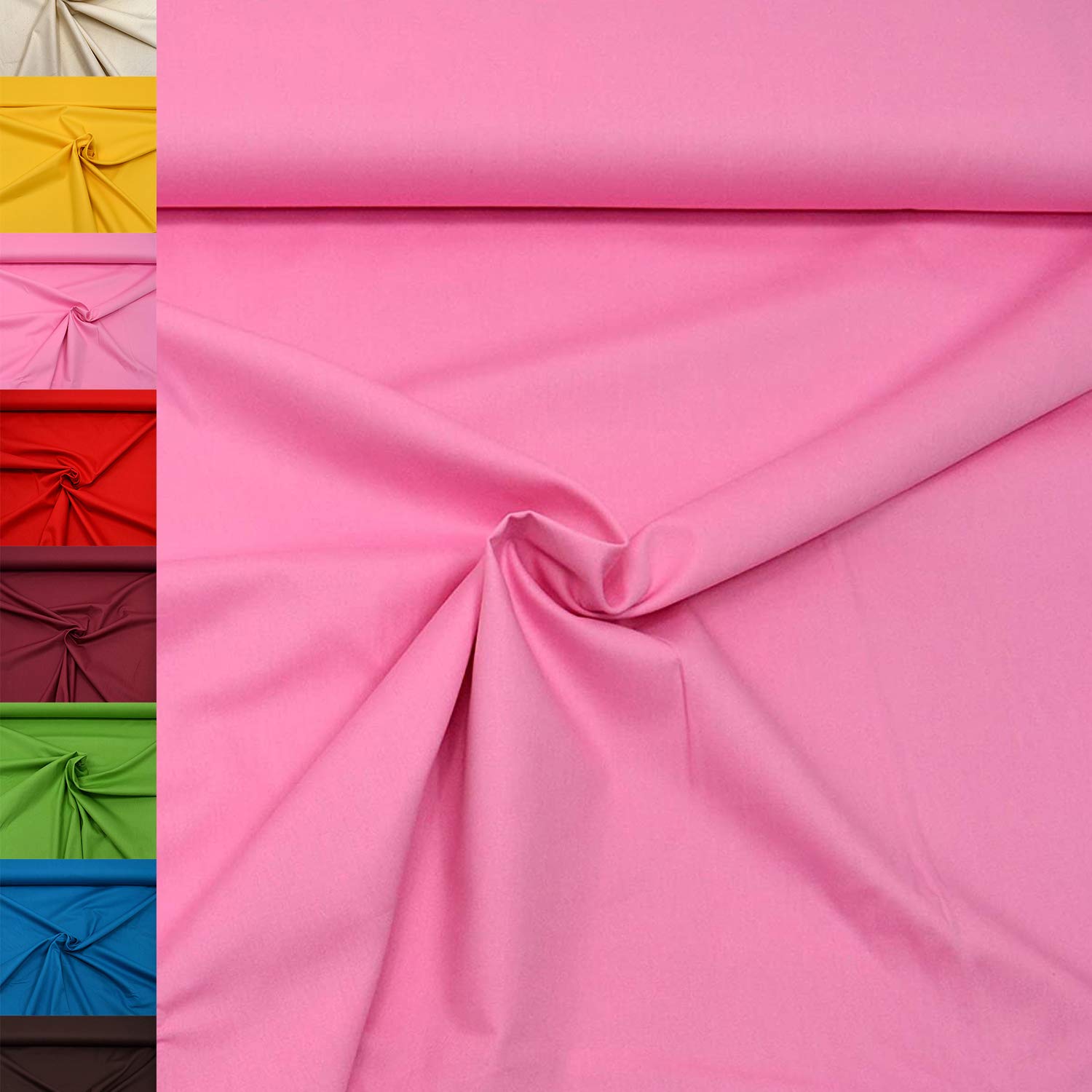 MAGAM-Stoffe Sophie Baumwollstoff Uni 100% Baumwolle Oeko-Tex Meterware 50cm (11. Rosenholz)