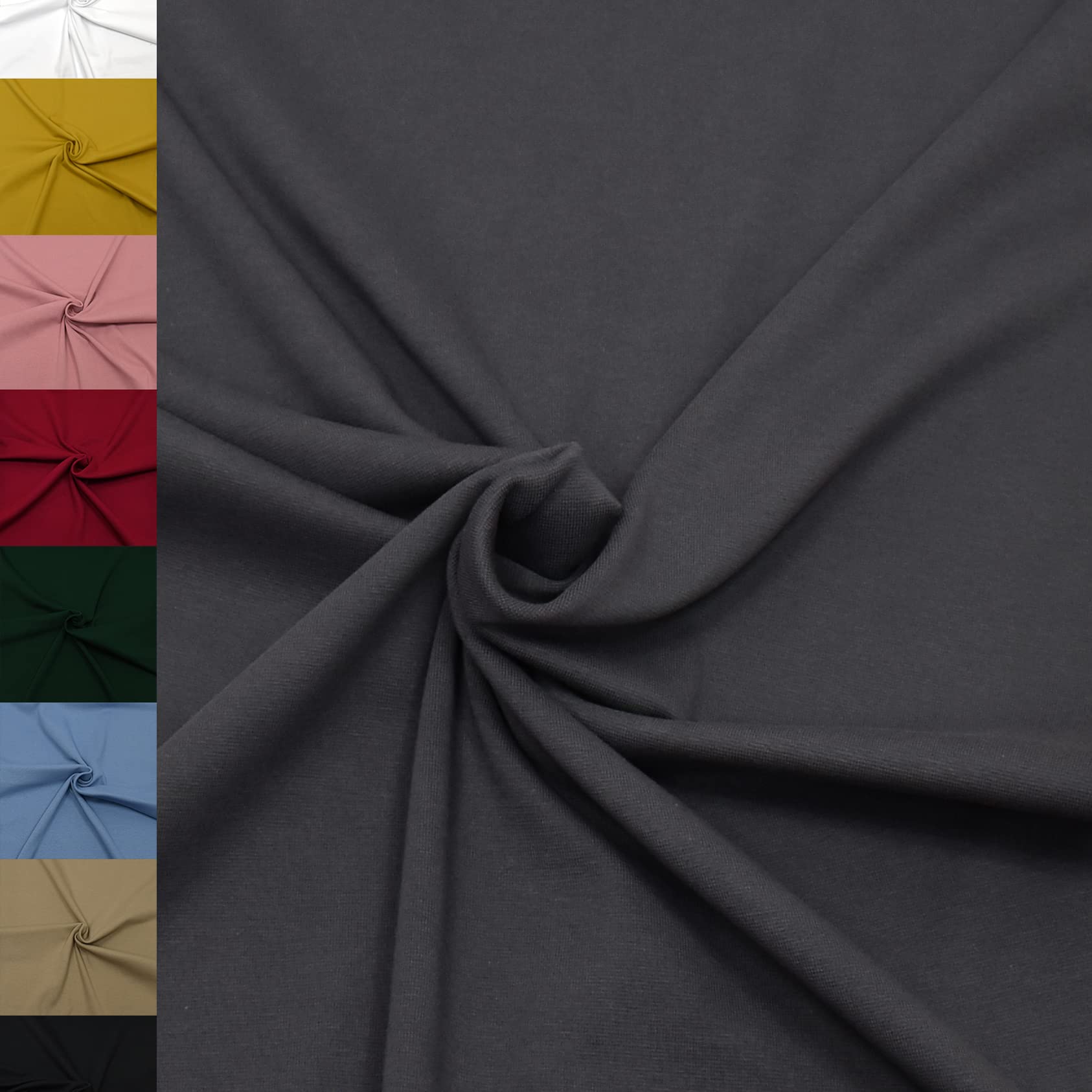 MAGAM-Stoffe Noah Bündchenstoff Feinstrick uni Oeko-Tex Meterware 50cm (18. Aqua türkis)