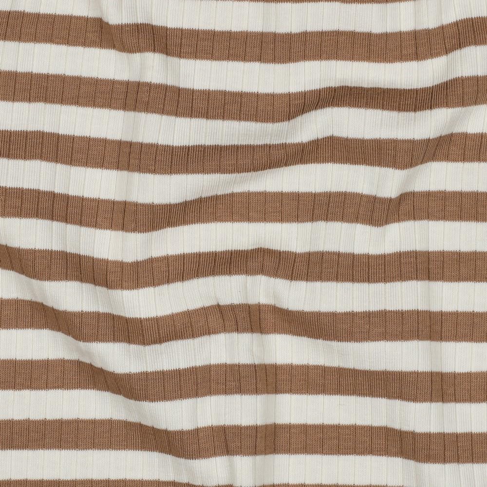 MAGAM-Stoffe Joe Rippen Streifen Jersey Mode Stoff Meterware 50cm (Dunkelblau)