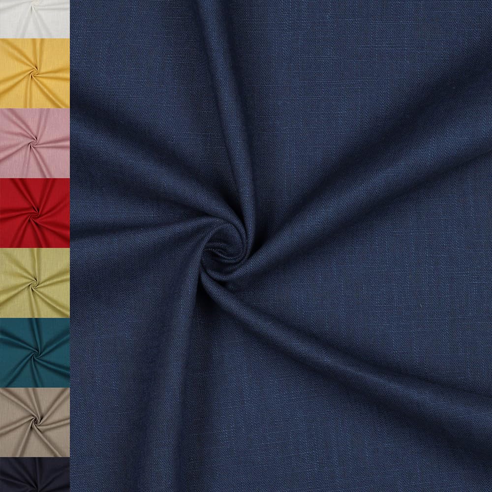 MAGAM-Stoffe Julia 100% Leinen Stoff uni Oeko-Tex Meterware 50cm (14. Helles beige)