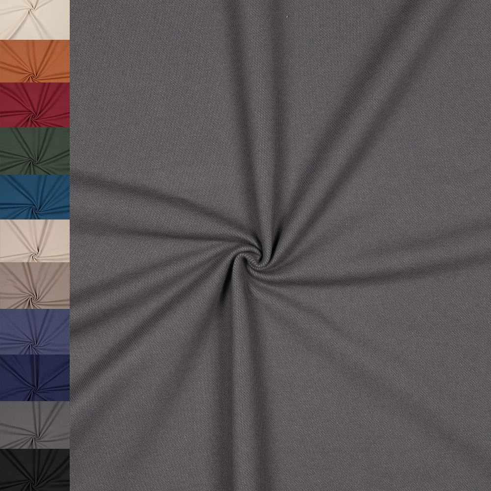 MAGAM-Stoffe Jonas Stretchjeans uni Denim Jeansstoff OEKO-TEX Meterware 50cm (01. Natur weiß)