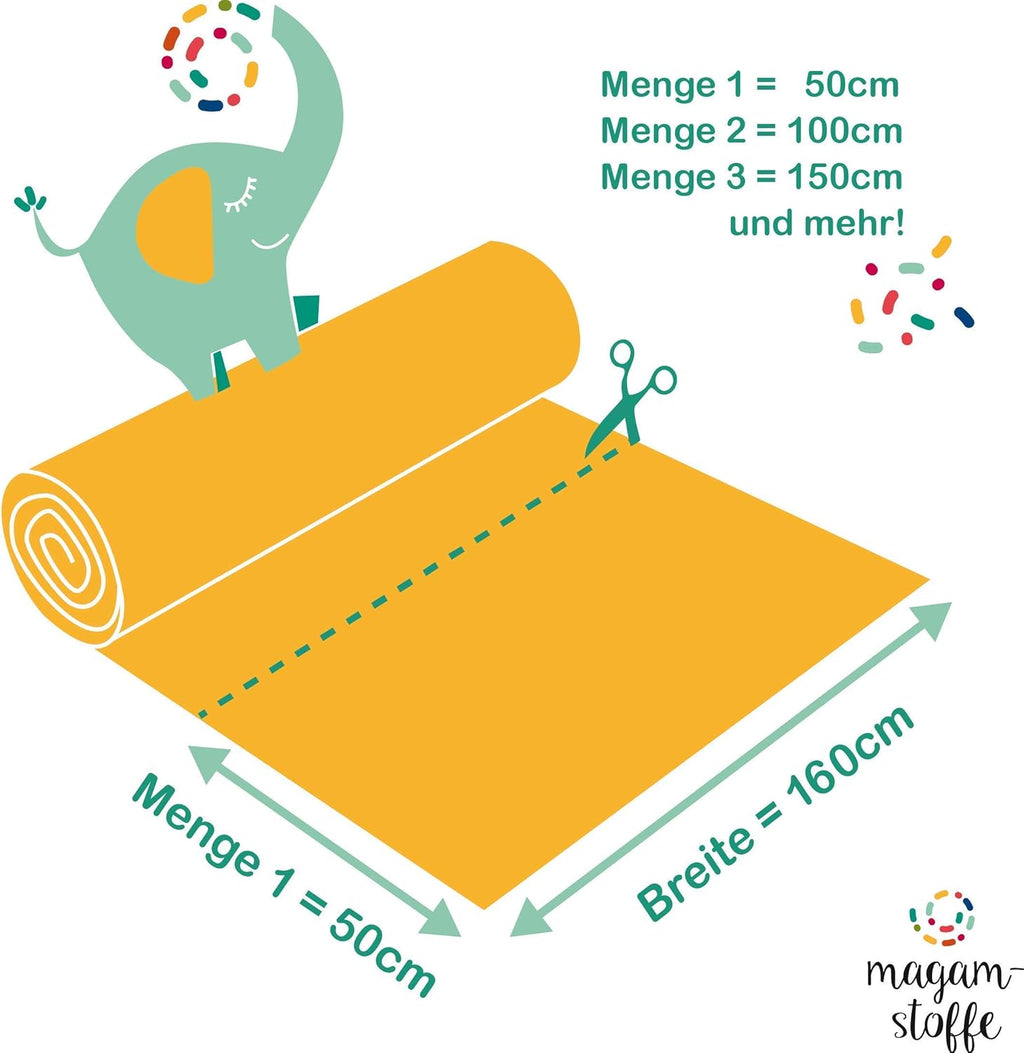 MAGAM-Stoffe Simon Bär Wellness Fleece Stoff Meterware 50cm (Dunkelgrau)