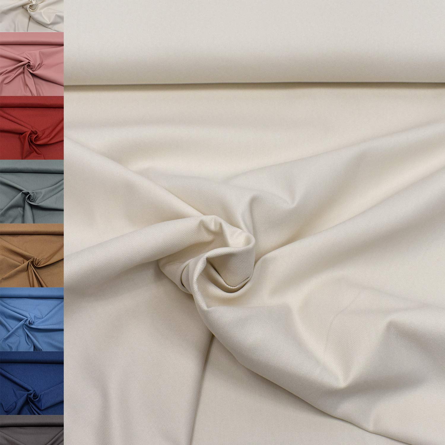 MAGAM-Stoffe Henri fester Jeansstoff uni Denim OEKO-TEX Meterware 50cm (13. Grau)