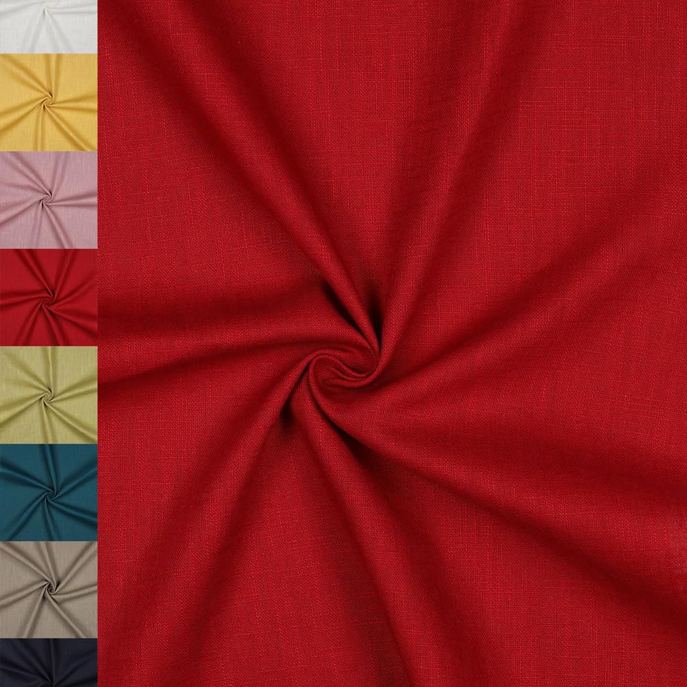 MAGAM-Stoffe Julia 100% Leinen Stoff uni Oeko-Tex Meterware 50cm (14. Helles beige)