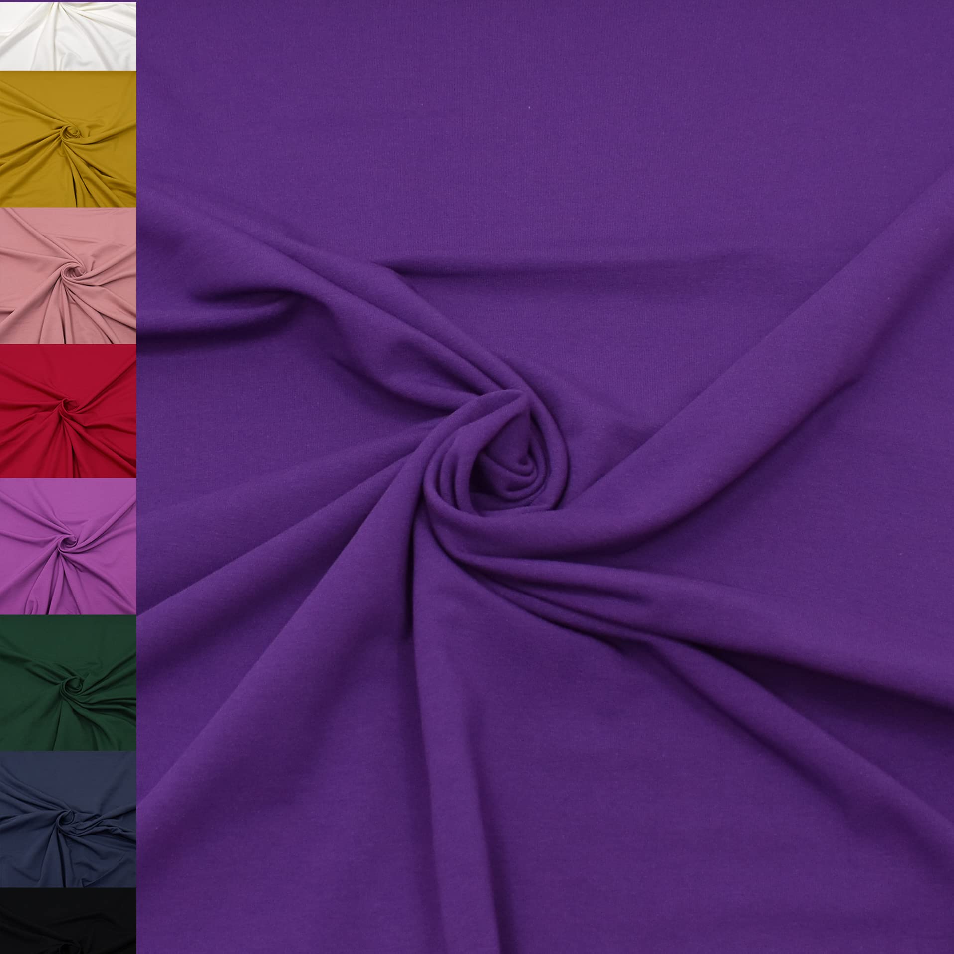 MAGAM-Stoffe Elias Sweatstoff uni innen angeraut und weich Meterware ab 50cm (02. Natur)