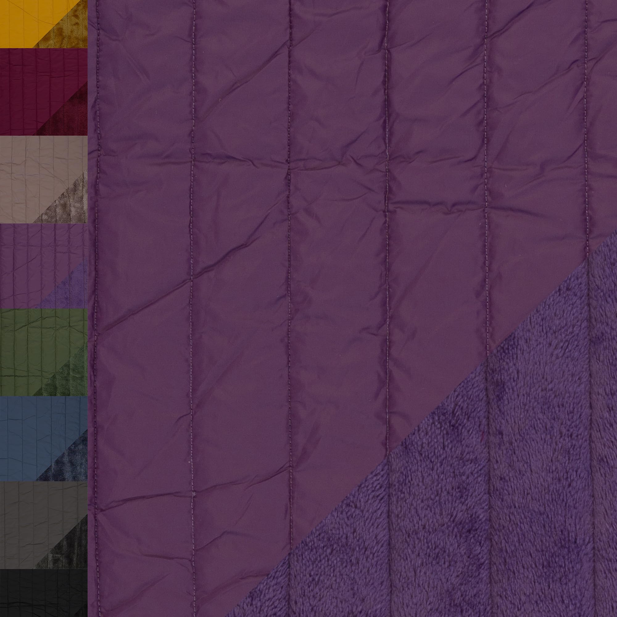 MAGAM-Stoffe Stepper warmer weicher Steppstoff mit Plüsch Meterware ab 50cm (01. Ocker gelb)