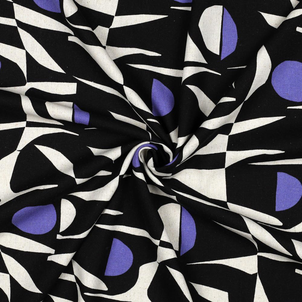 MAGAM-Stoffe Olivia Mode Stoff aus Holland Leinen Viskose Meterware ab 50cm (Lila)