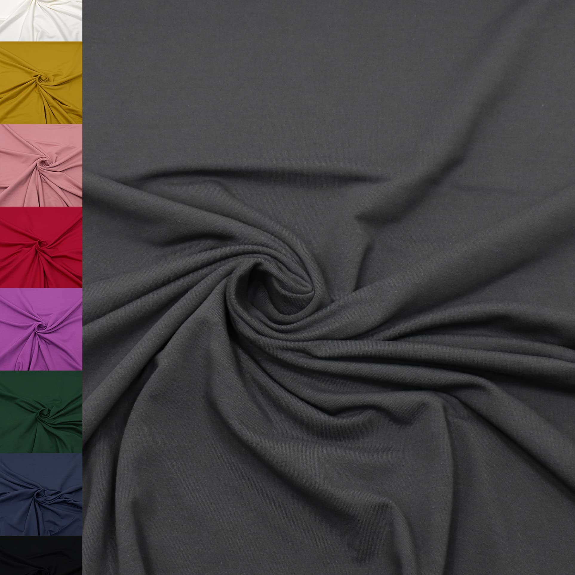 MAGAM-Stoffe Elias Sweatstoff uni innen angeraut und weich Meterware ab 50cm (02. Natur)