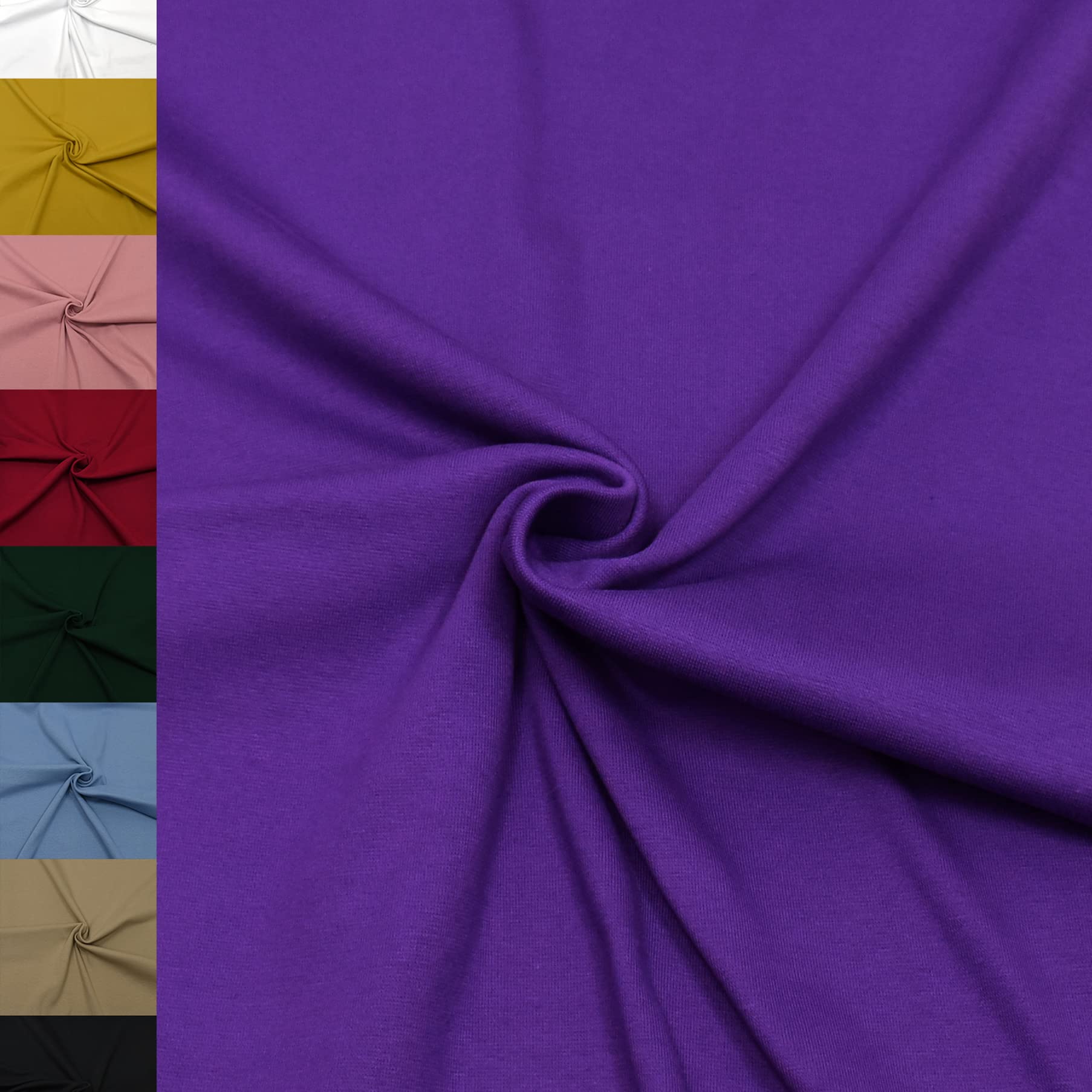 MAGAM-Stoffe Noah Bündchenstoff Feinstrick uni Oeko-Tex Meterware 50cm (18. Aqua türkis)