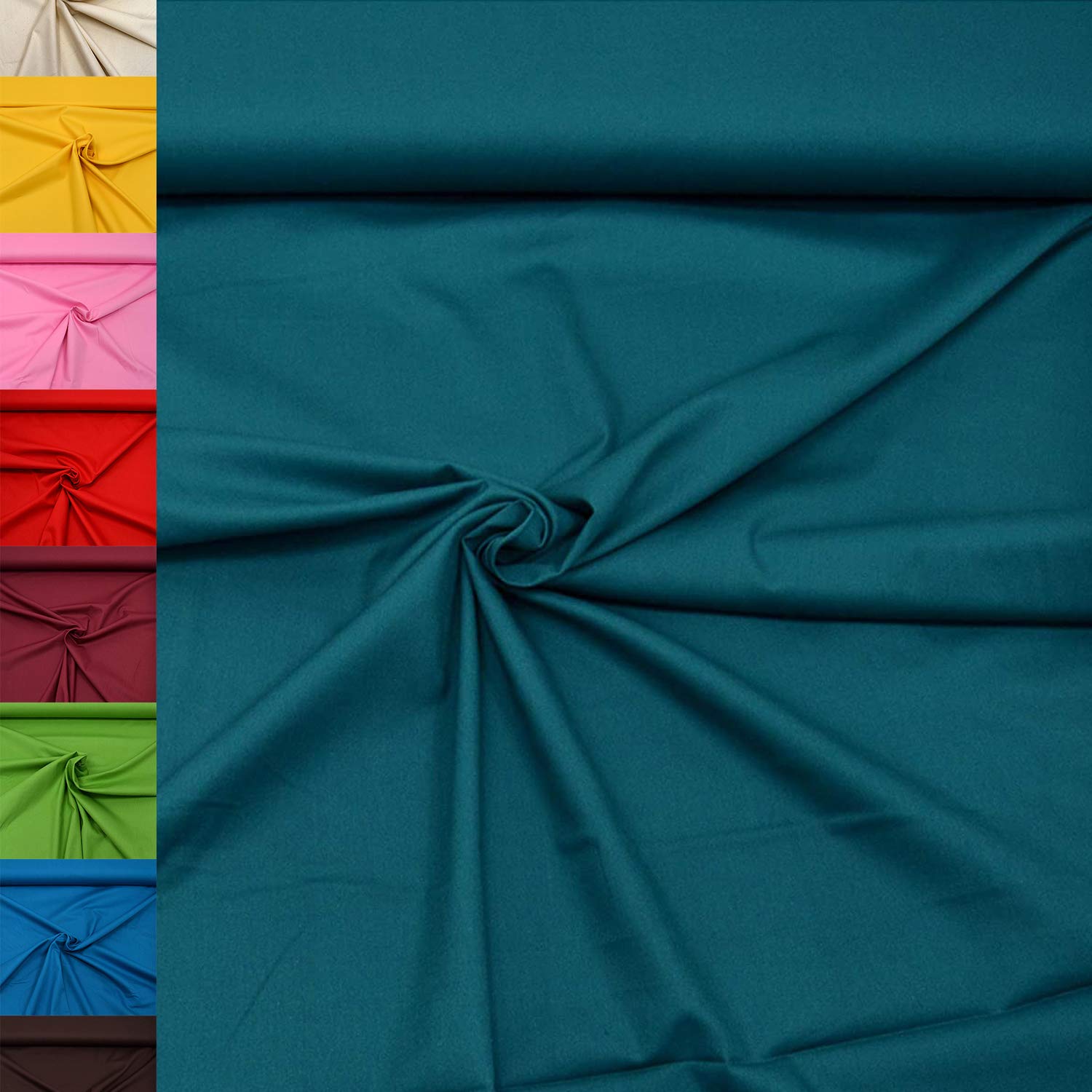 MAGAM-Stoffe Sophie Baumwollstoff Uni 100% Baumwolle Oeko-Tex Meterware 50cm (11. Rosenholz)