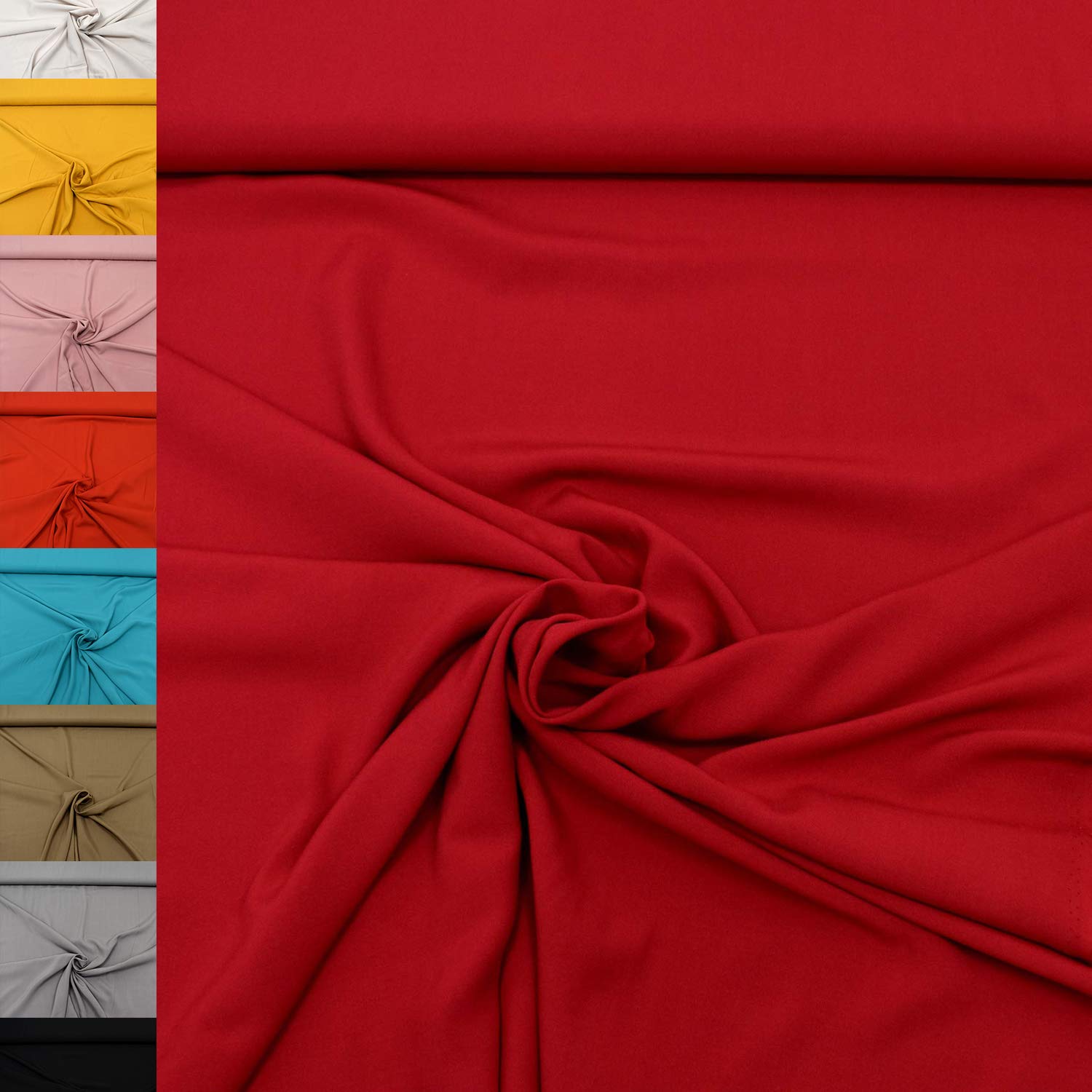 MAGAM-Stoffe Andrea Viskosestoff 100% Viskose uni Oeko-Tex Meterware 50cm (18. Lachs)