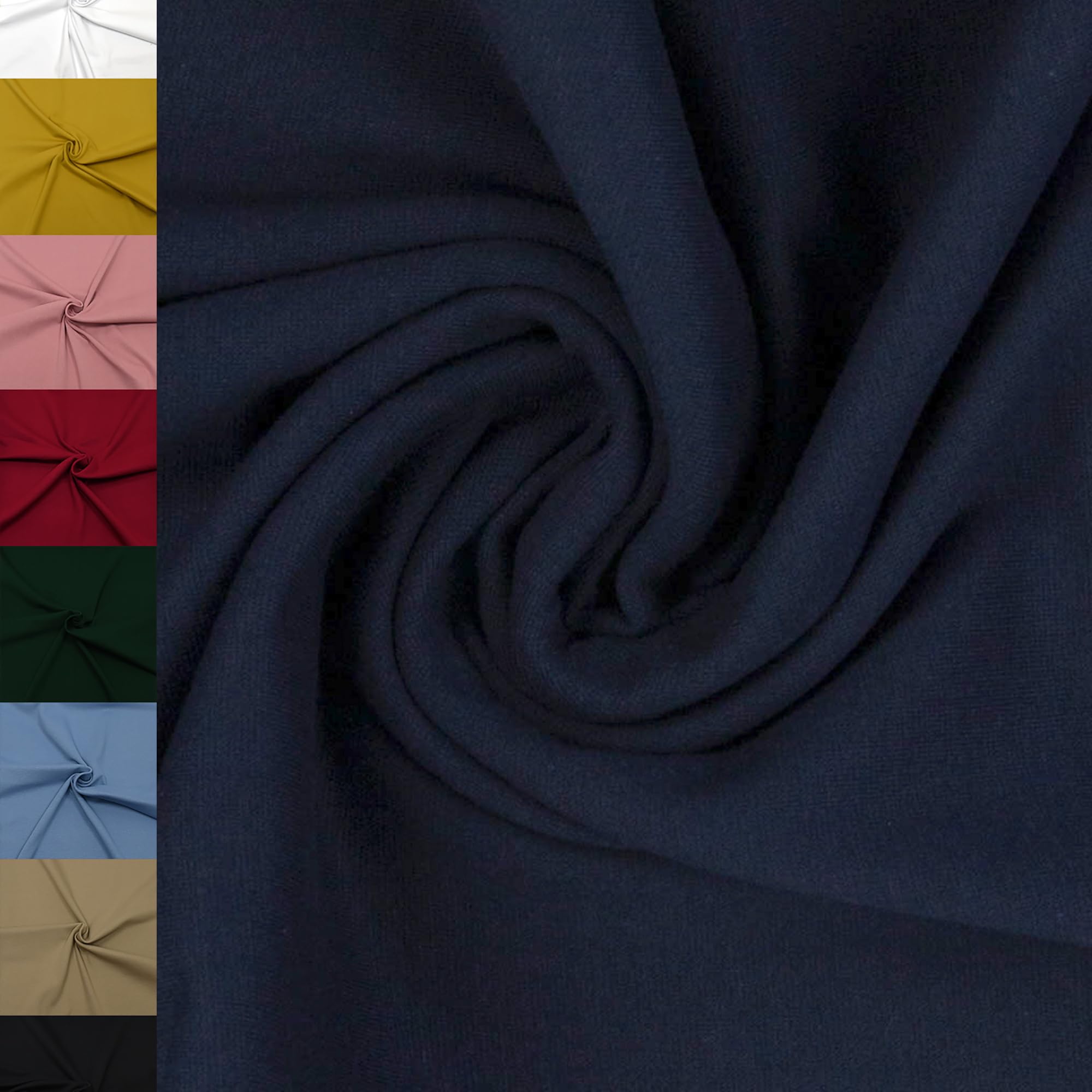 MAGAM-Stoffe Noah Bündchenstoff Feinstrick uni Oeko-Tex Meterware 50cm (18. Aqua türkis)