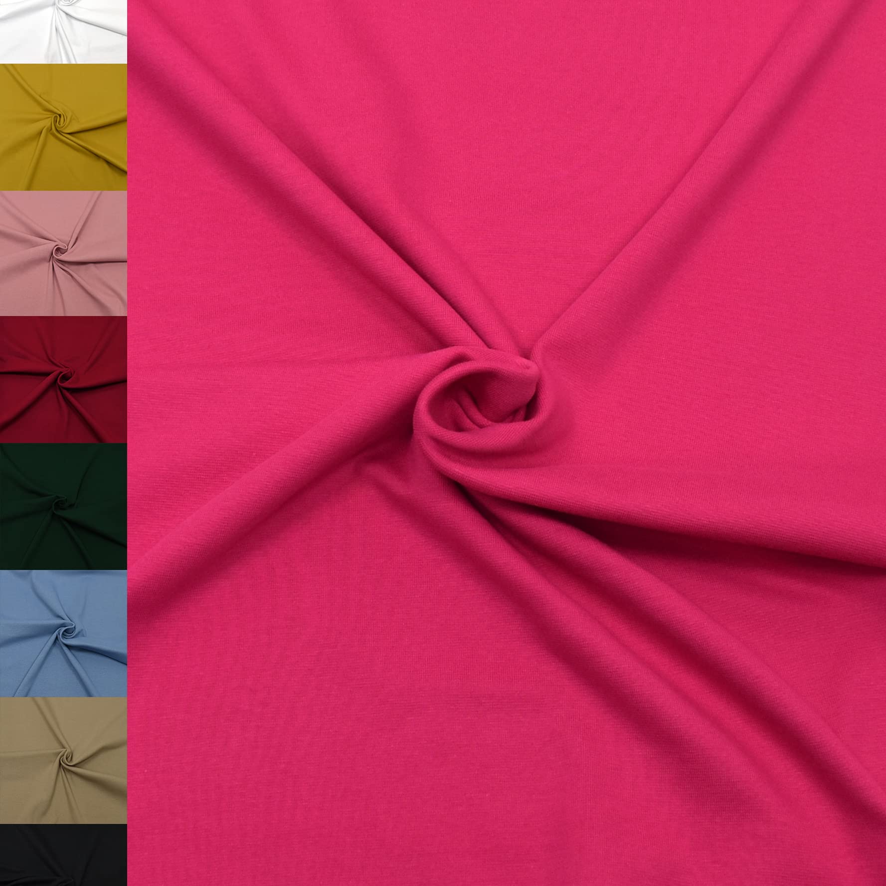 MAGAM-Stoffe Noah Bündchenstoff Feinstrick uni Oeko-Tex Meterware 50cm (18. Aqua türkis)