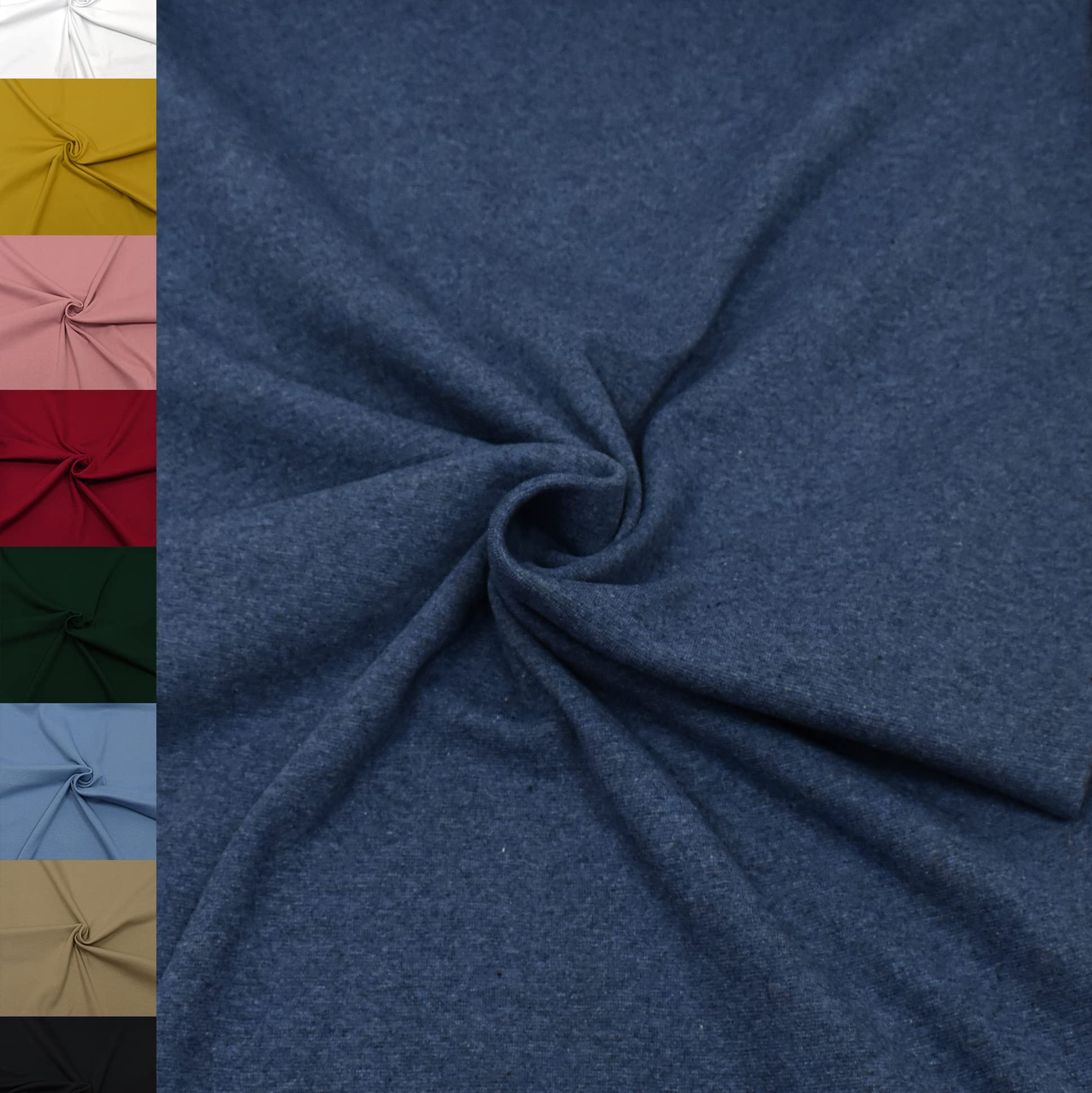 MAGAM-Stoffe Noah Bündchenstoff Feinstrick uni Oeko-Tex Meterware 50cm (18. Aqua türkis)