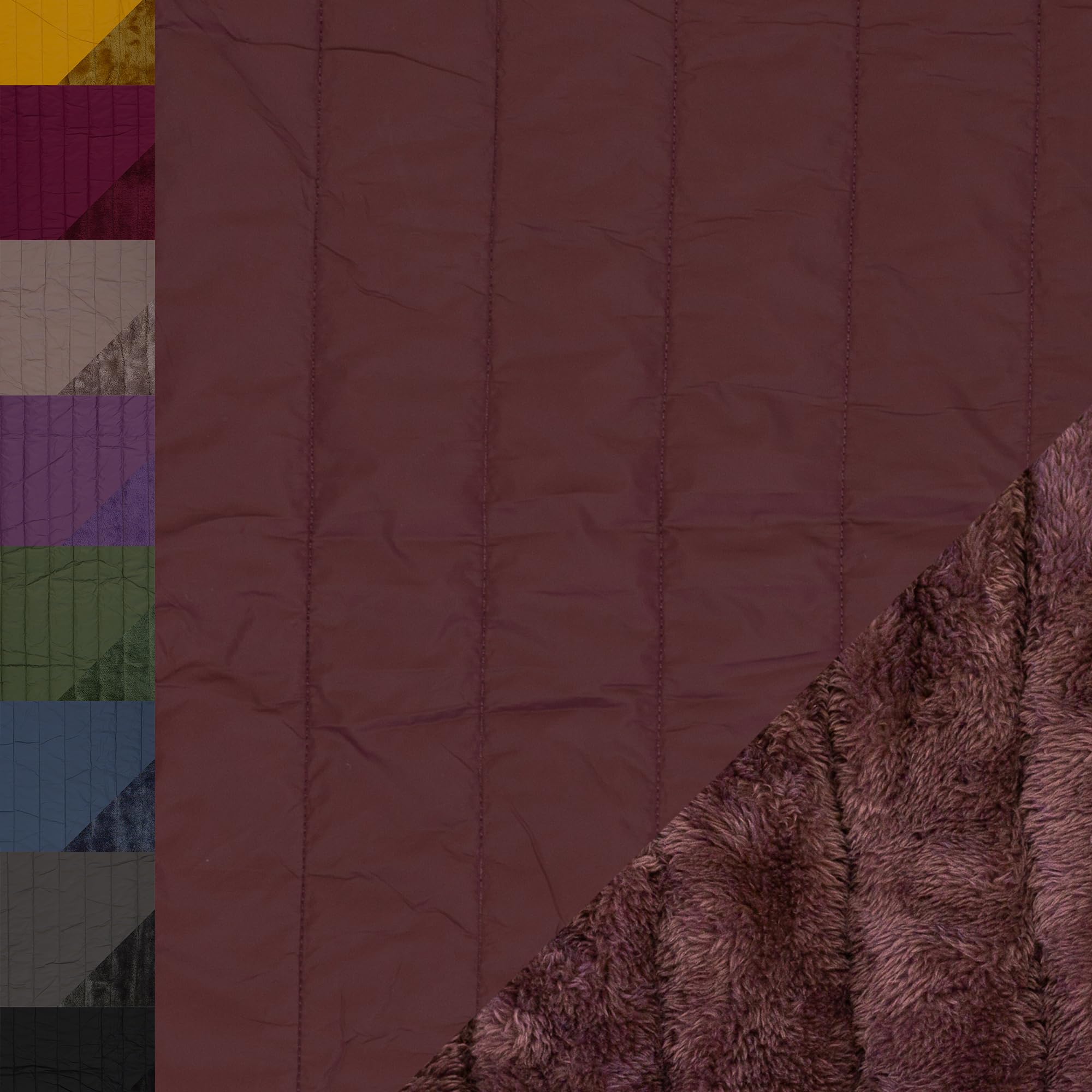 MAGAM-Stoffe Stepper warmer weicher Steppstoff mit Plüsch Meterware ab 50cm (01. Ocker gelb)