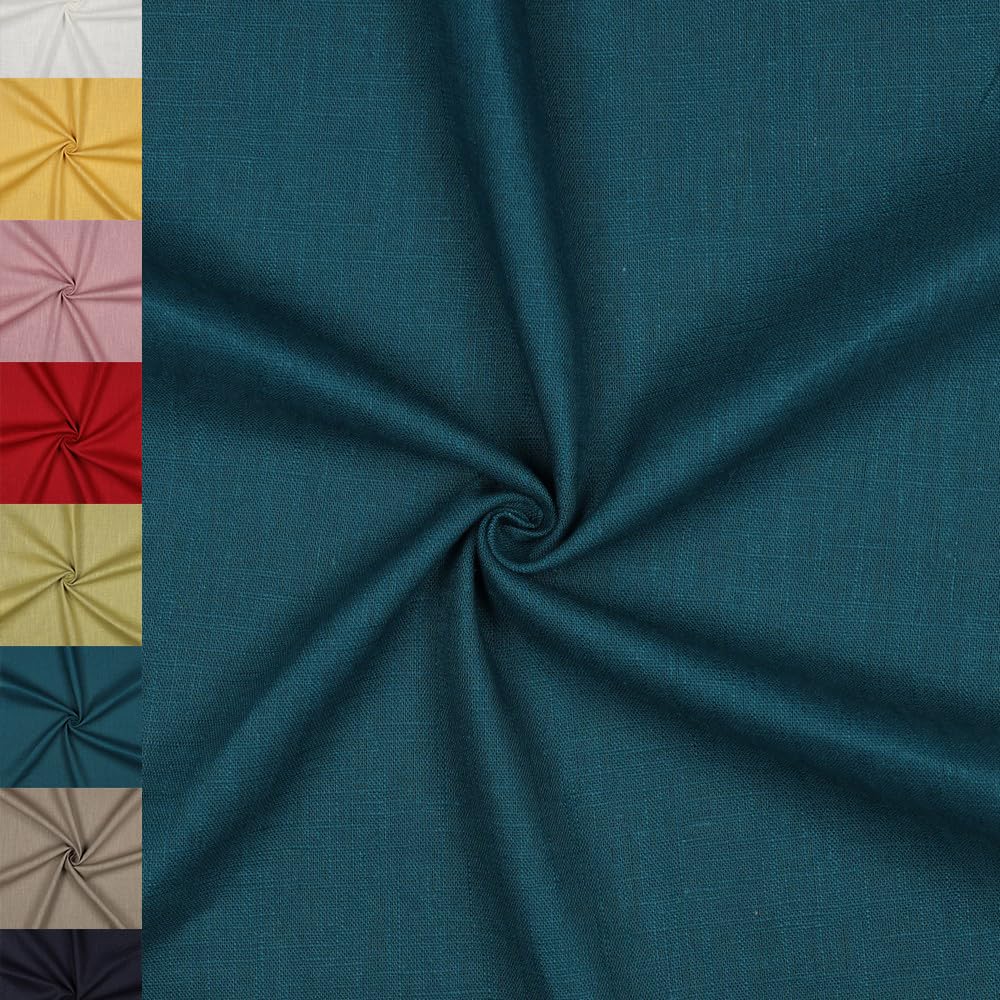 MAGAM-Stoffe Julia 100% Leinen Stoff uni Oeko-Tex Meterware 50cm (14. Helles beige)