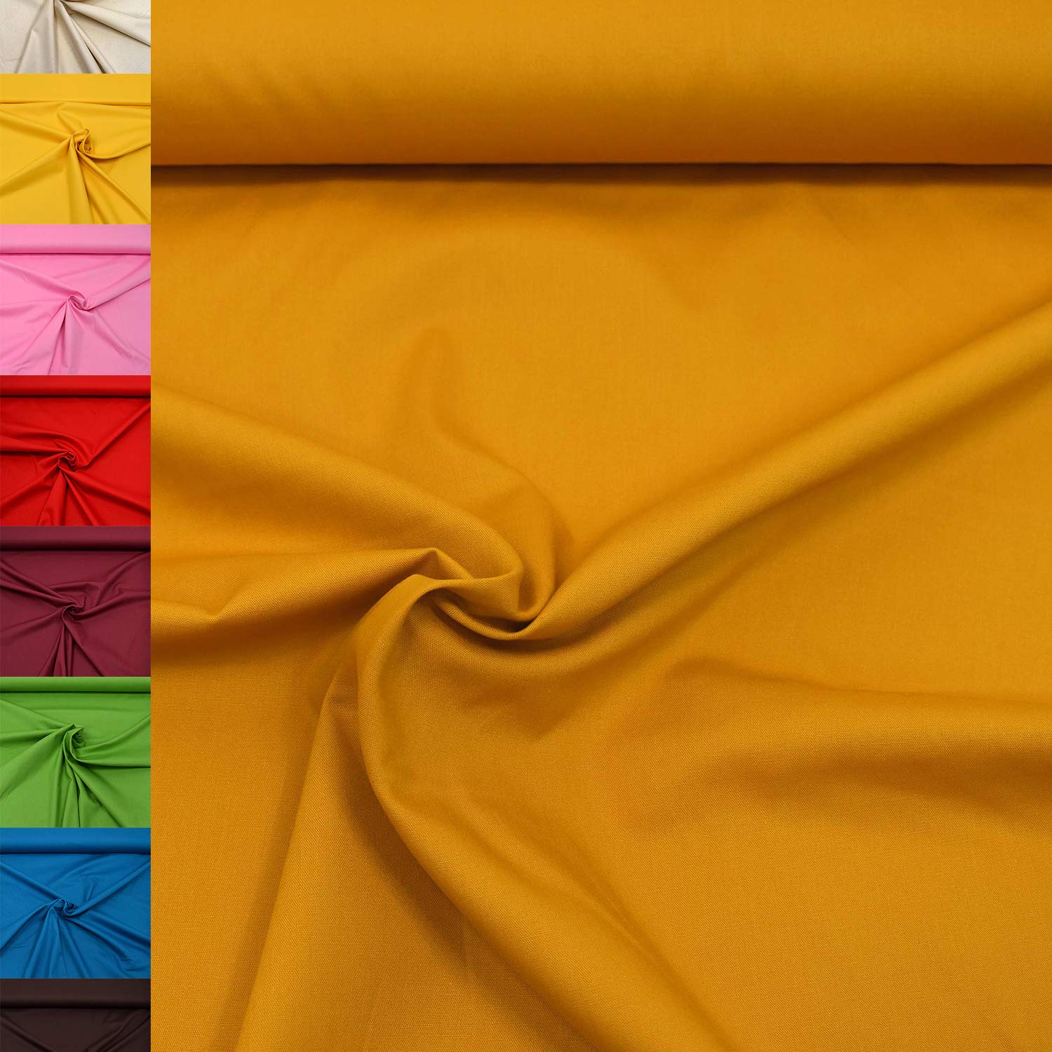 MAGAM-Stoffe Sophie Baumwollstoff Uni 100% Baumwolle Oeko-Tex Meterware 50cm (11. Rosenholz)